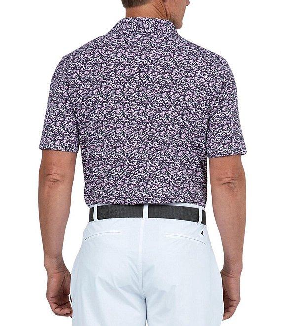 IBKUL Splash Print Short Sleeve Polo Shirt Product Image