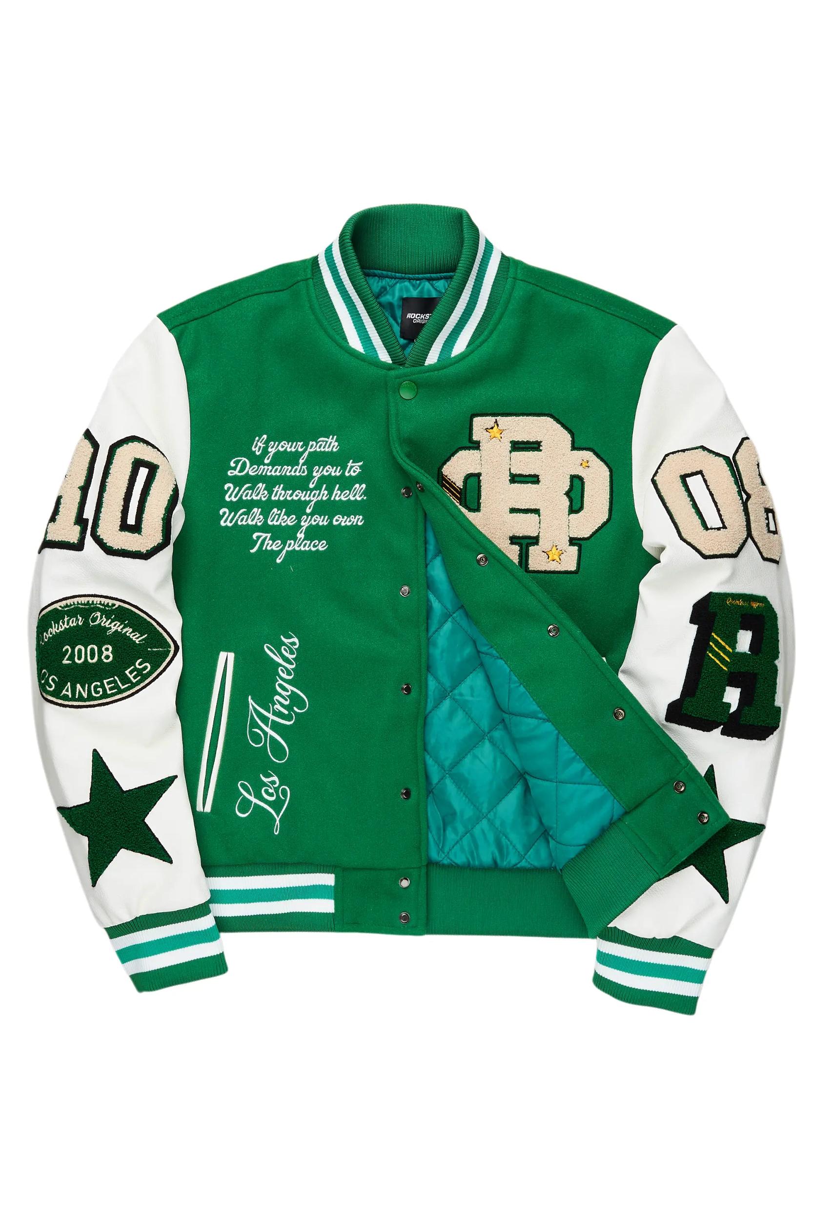 Balser Green Varsity Jacket Male Product Image