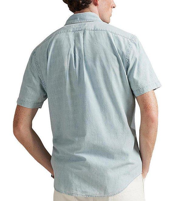 Polo Ralph Lauren Classic-Fit Chambray Short-Sleeve Woven Shirt Product Image