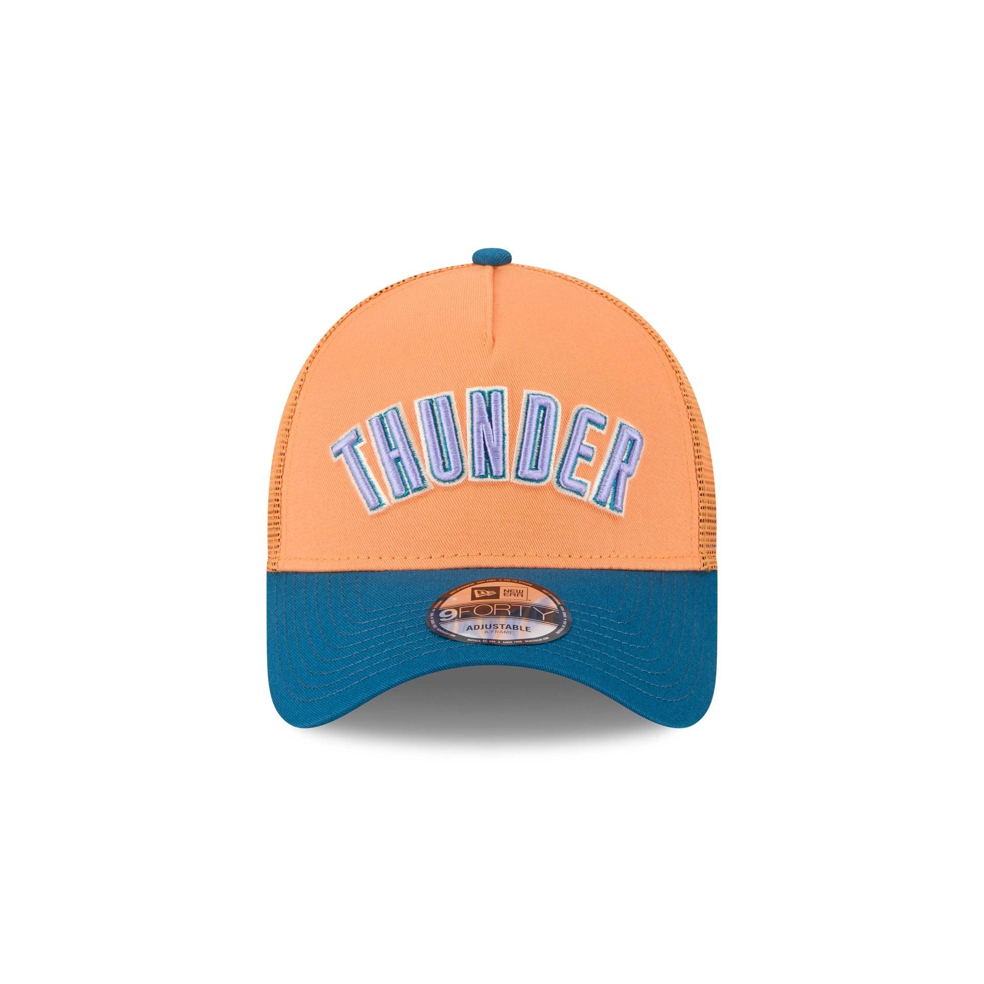 Oklahoma City Thunder Orange Glaze 9FORTY A-Frame Trucker Hat Male Product Image