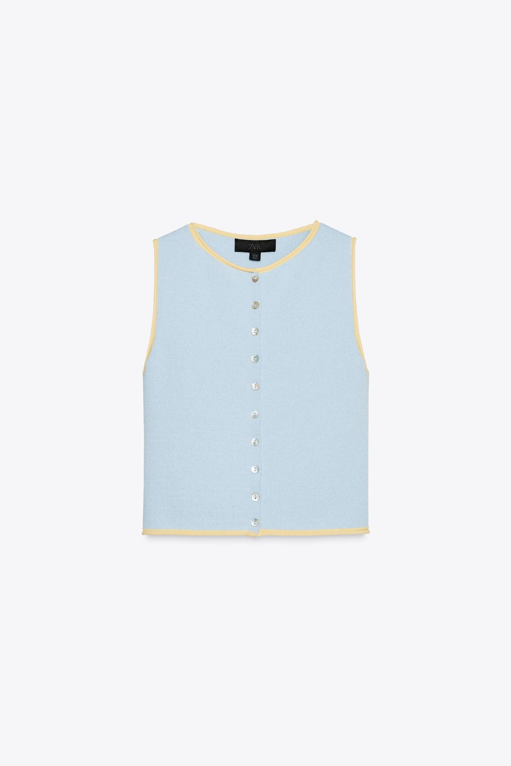 CONTRAST TRIM KNIT TOP Product Image