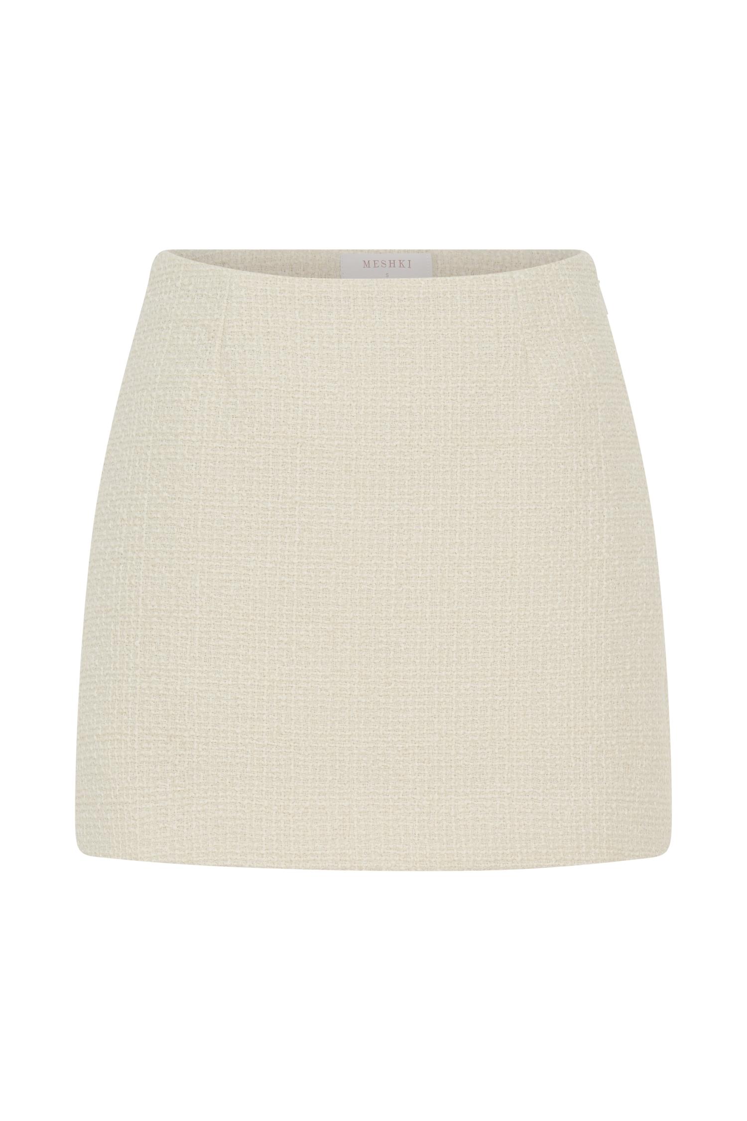 Camilla Boucle Mini Skirt - Ivory Product Image