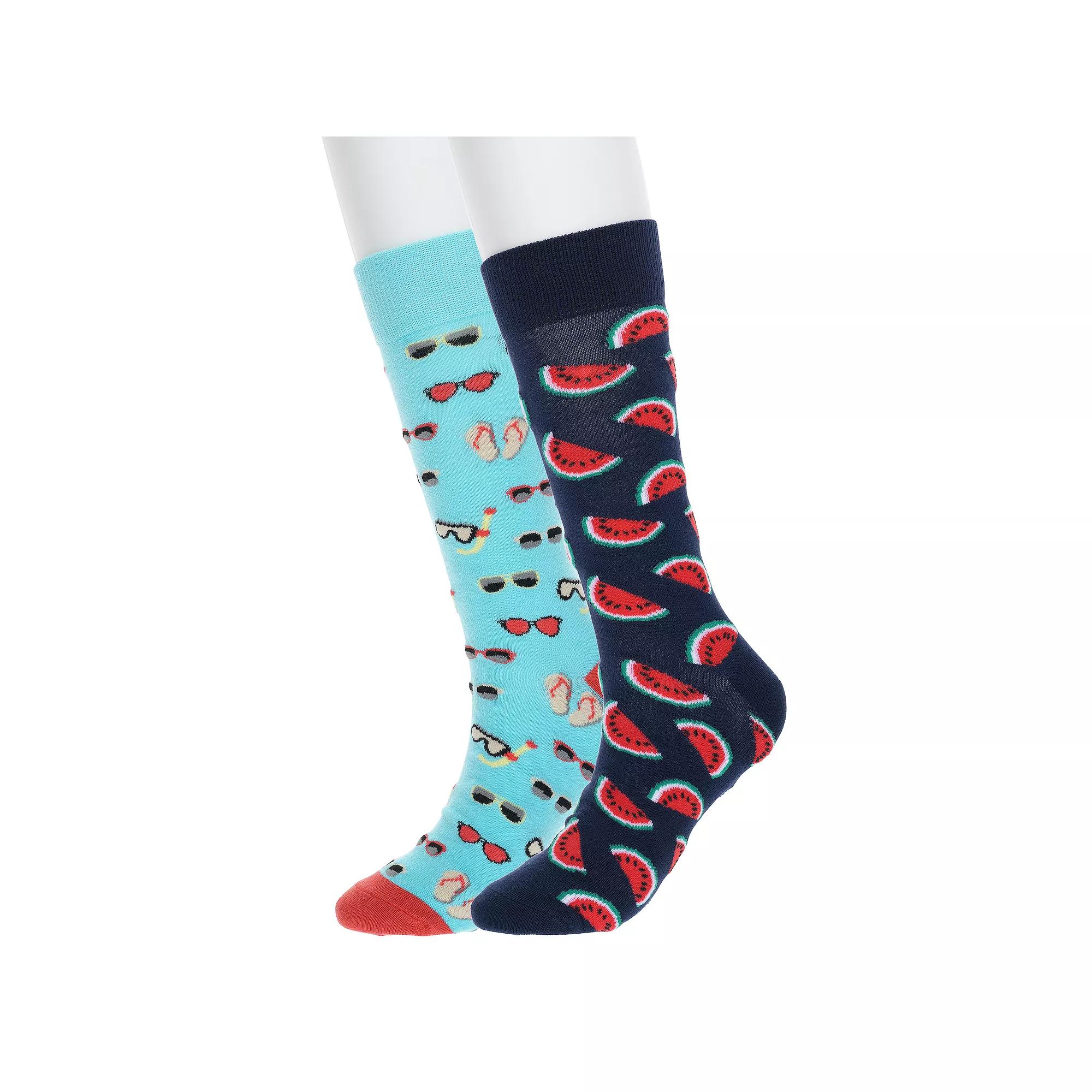 Men's Twisted Toes 2-Pack Novelty Socks, Summer Day Product Image