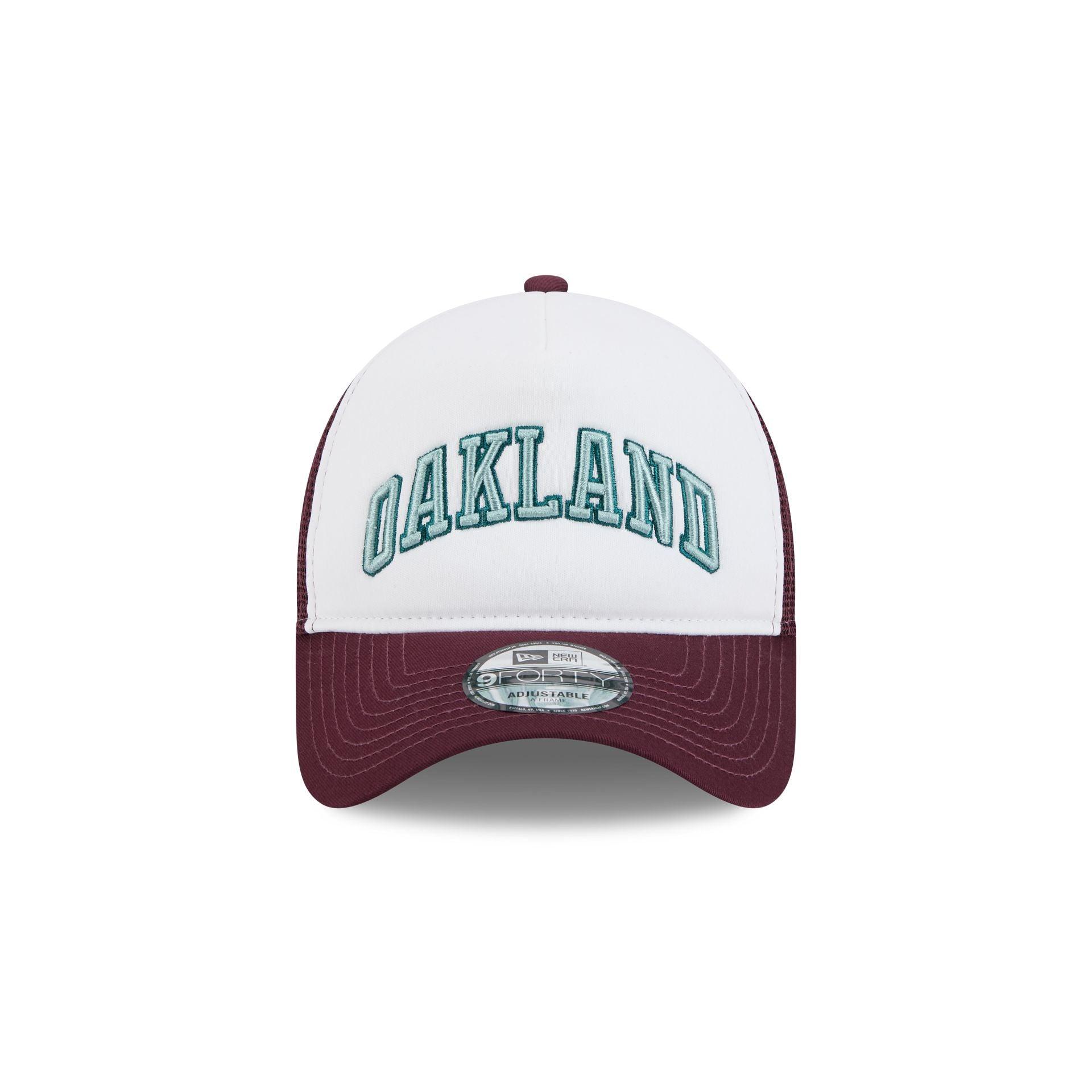 Athletics Optic White 9FORTY A-Frame Snapback Hat Male Product Image