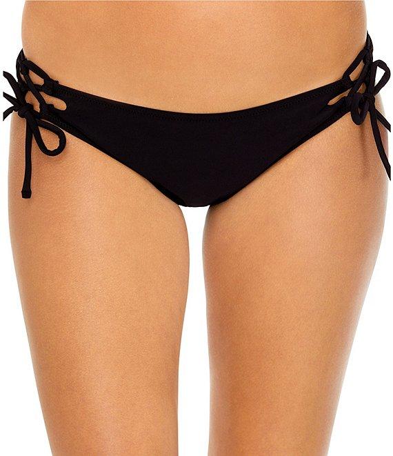 Raisins Solid Sweet Side Tie Hipster Swim Bottom Product Image
