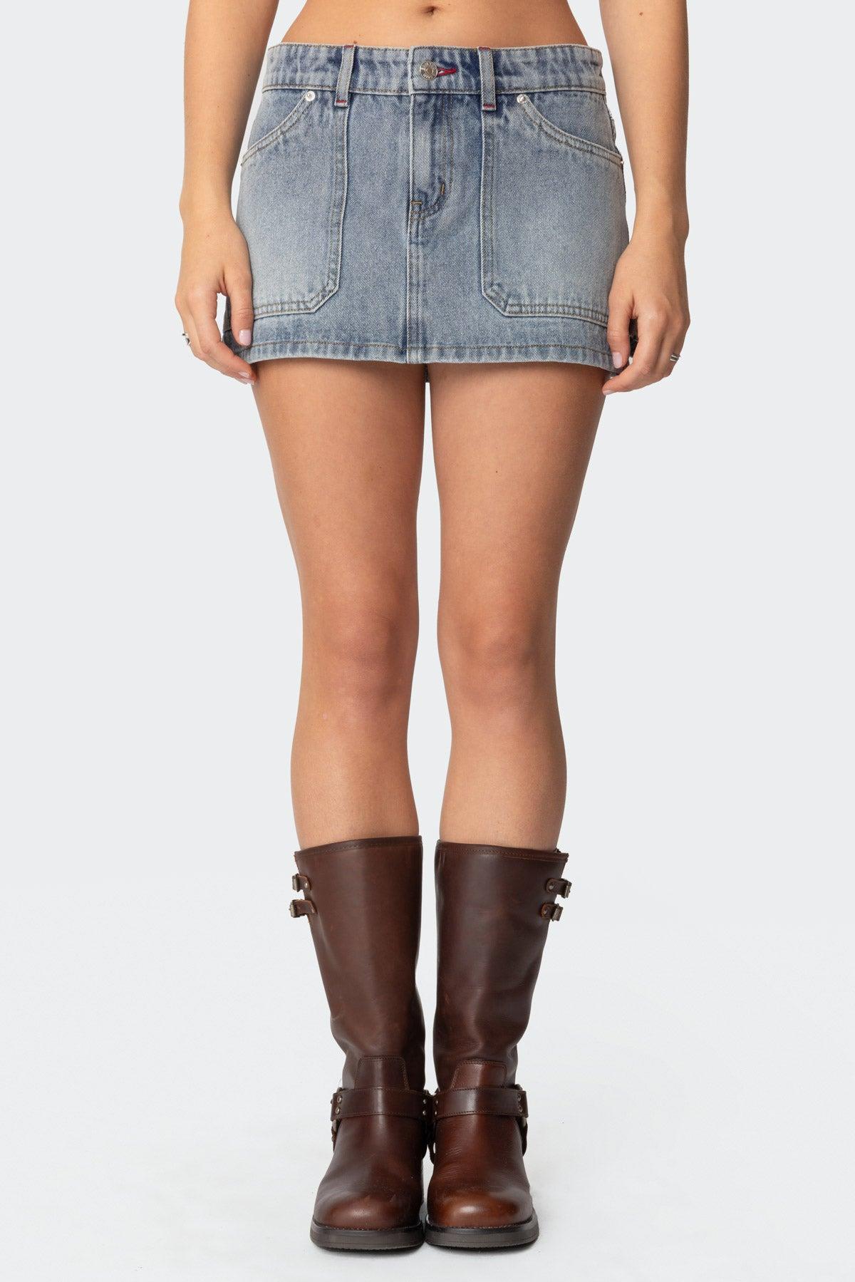 Gigi Carpenter Denim Mini Skirt Product Image