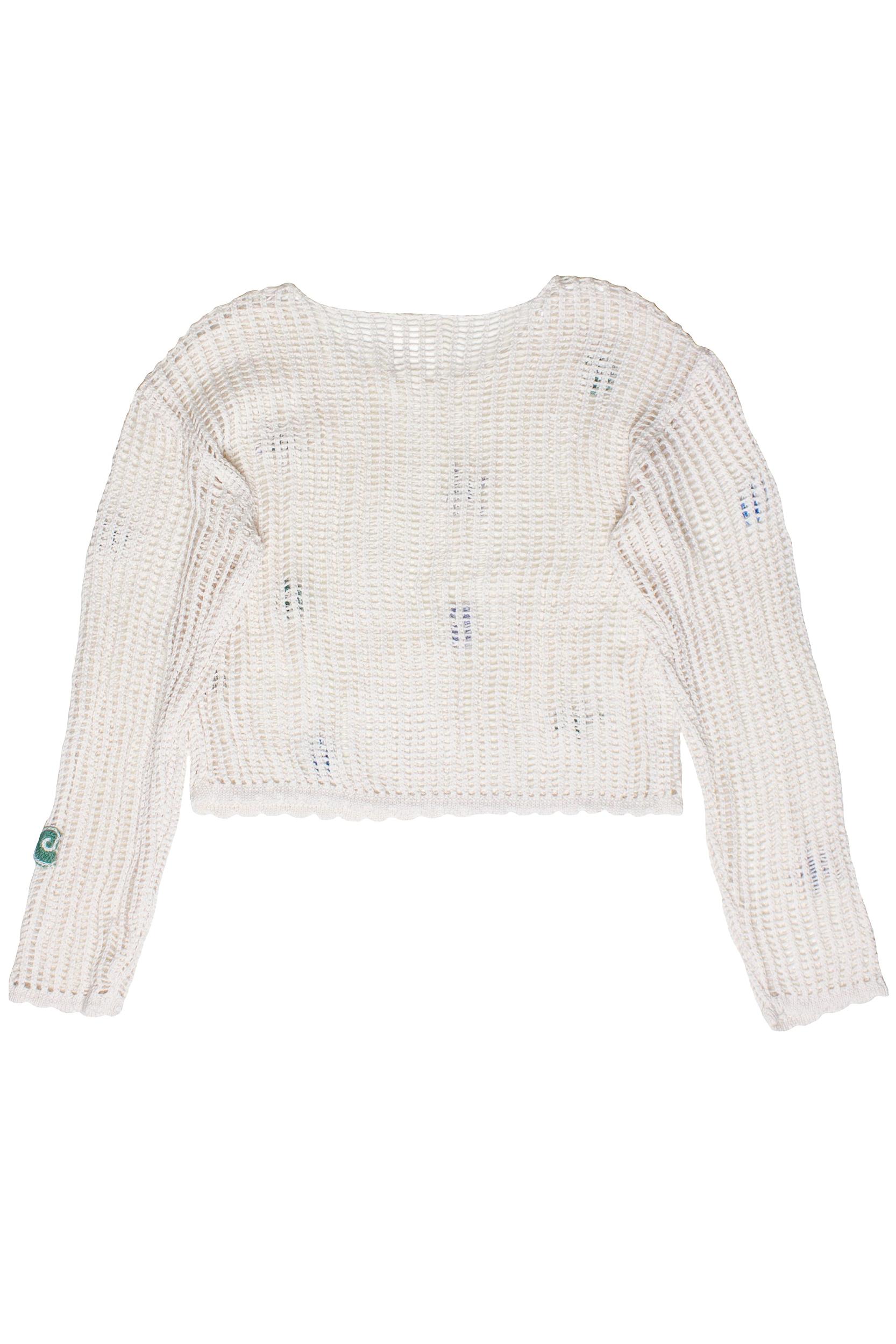 Seaside Crochet Mesh Sweater Product Image