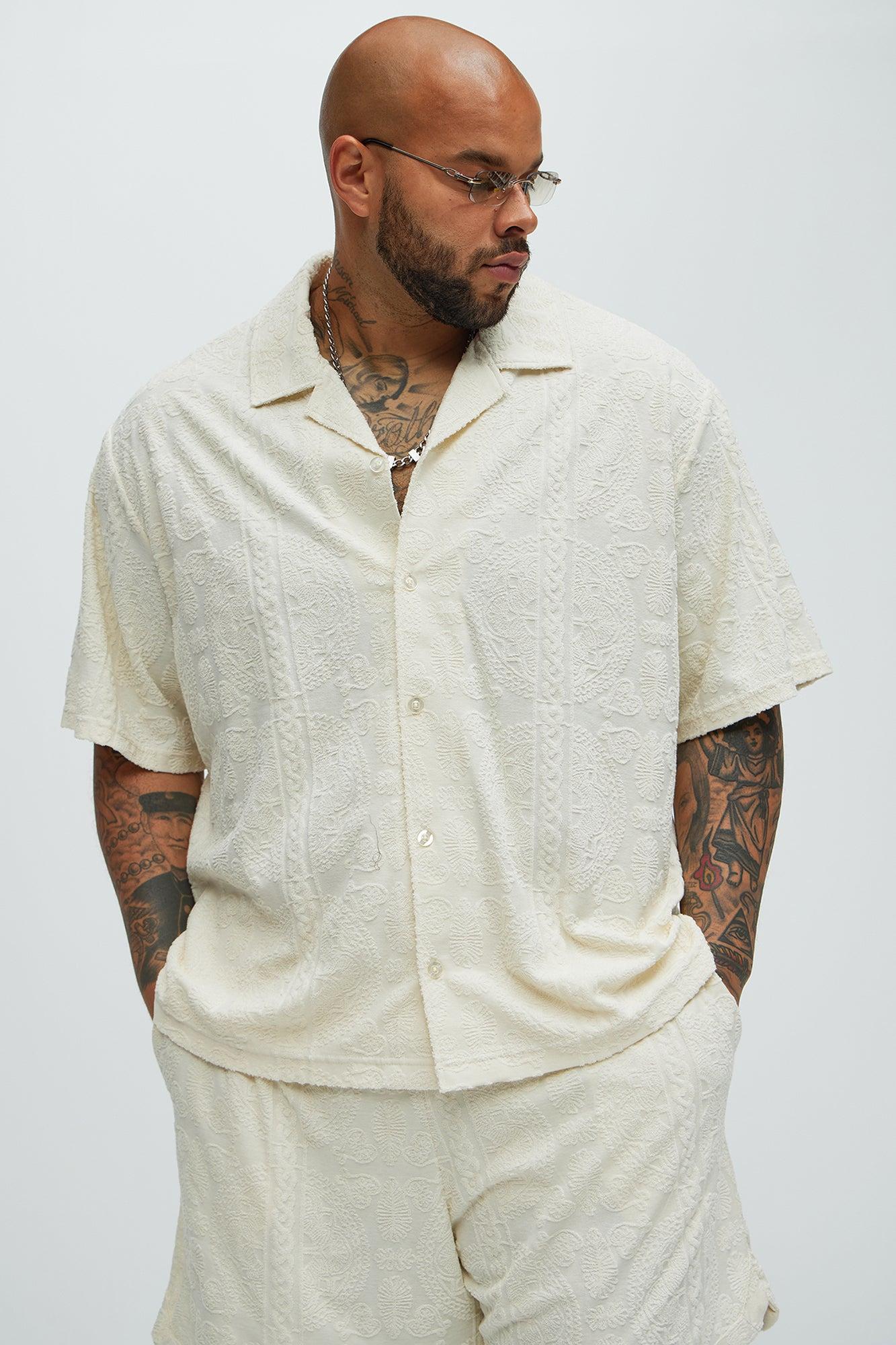 Link Textured Shirt - Cream Product Image