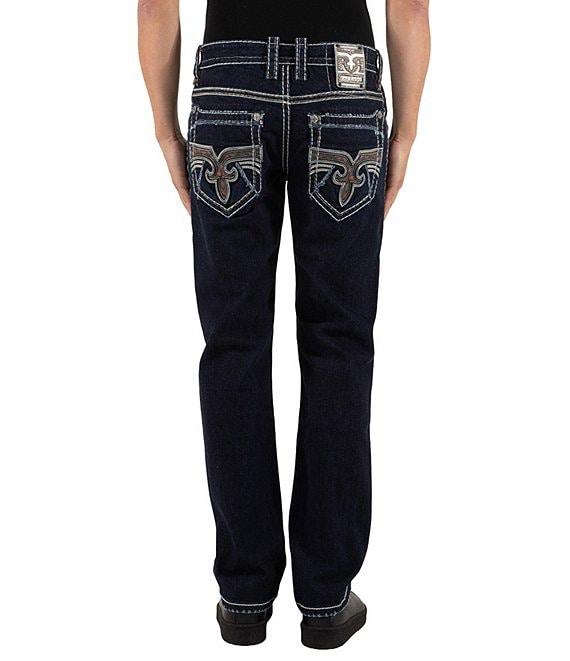 Rock Revival Isaiah Straight Leg Fleur De Lis Pocket Jeans Product Image