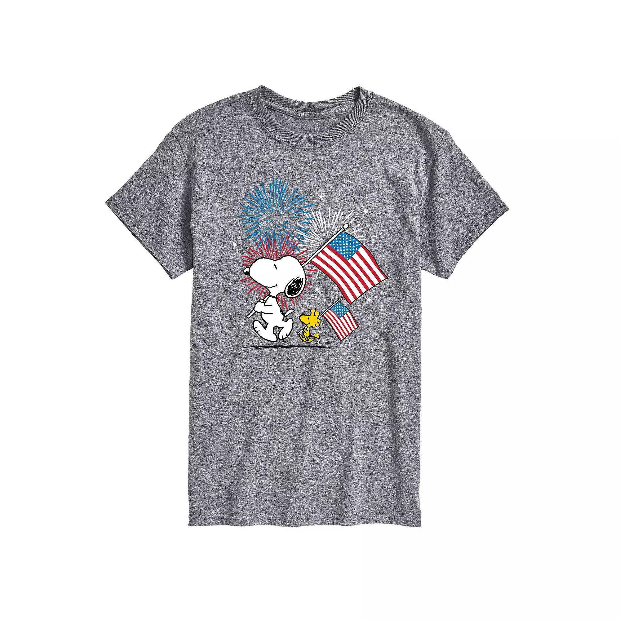 Big & Tall Peanuts Woodstock Flags, Men's,  Product Image