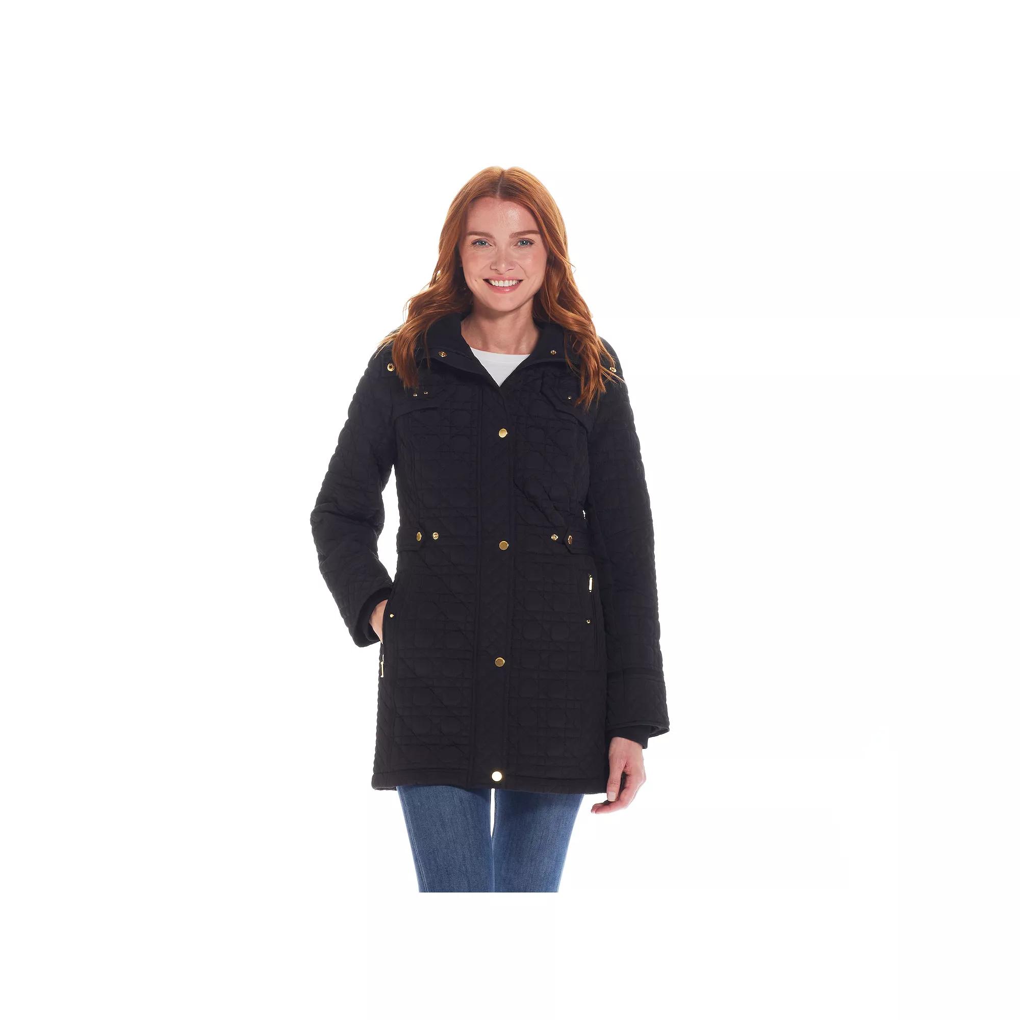 Women's Weathercast Hooded Quilted Walker Coat,  Product Image