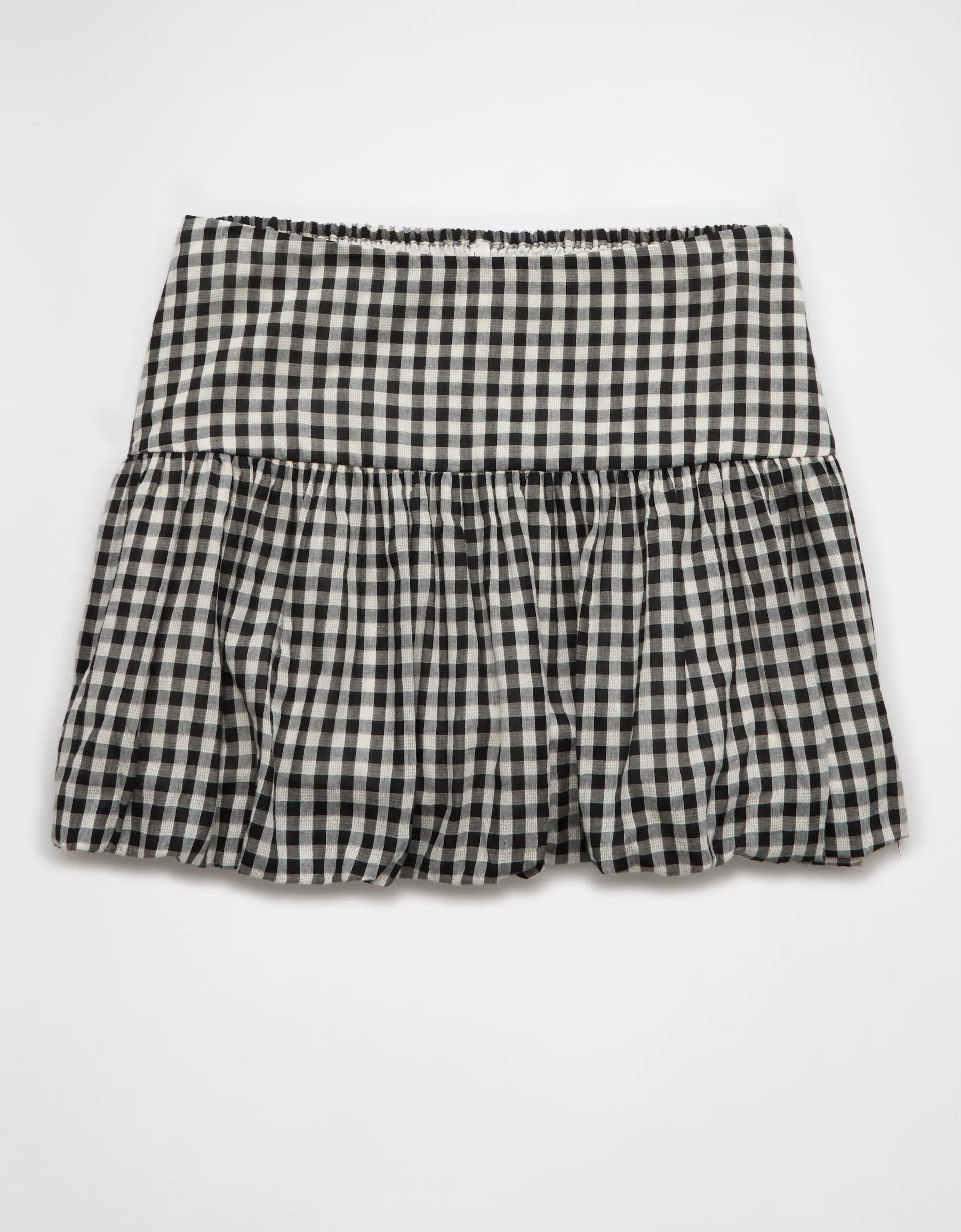 AE High-Waisted Smocked Bubble Skirt Product Image