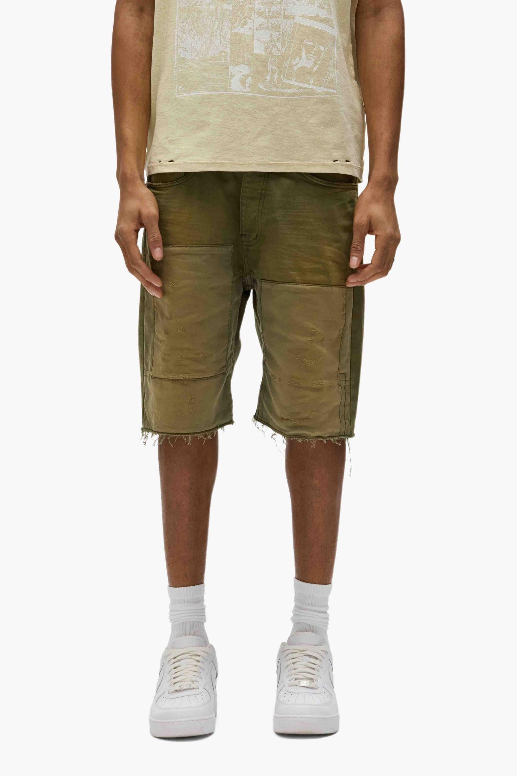 Purple Brand Patchwork Shorts Product Image