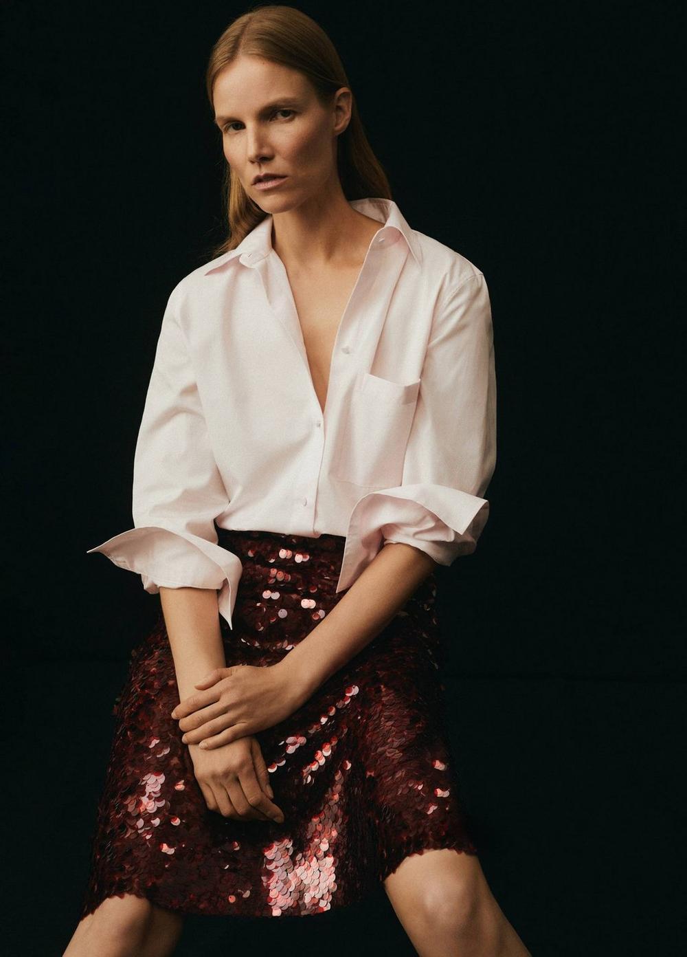 Paillette Bias Skirt Product Image