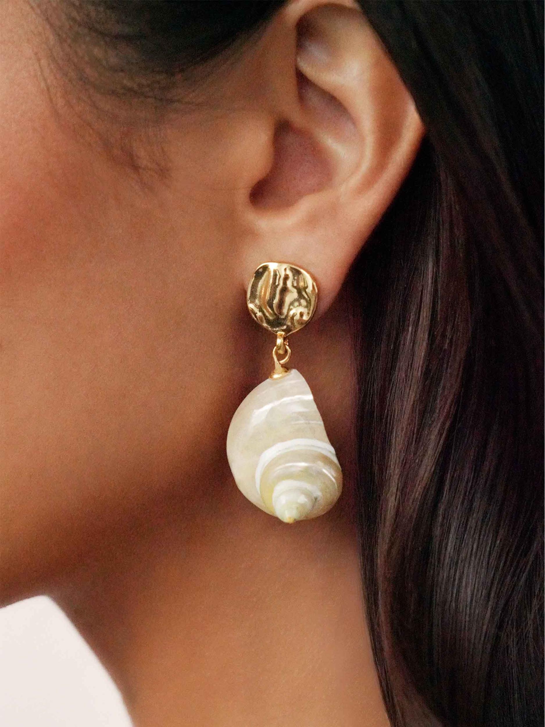 Sunken Treasure Shell Earrings Product Image