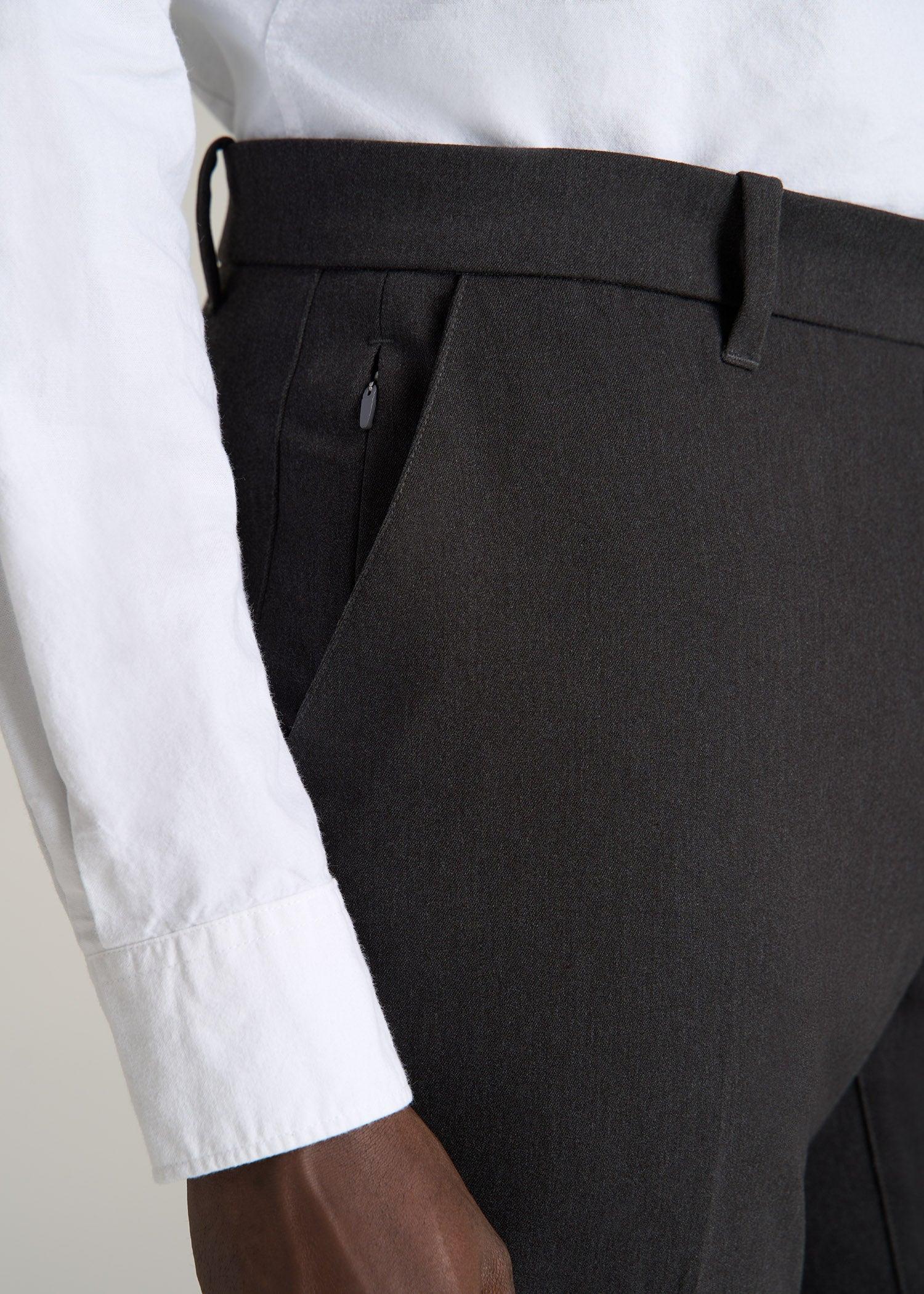 TAPERED-FIT Stretch Dress Pants for Tall Men in Black Male Product Image