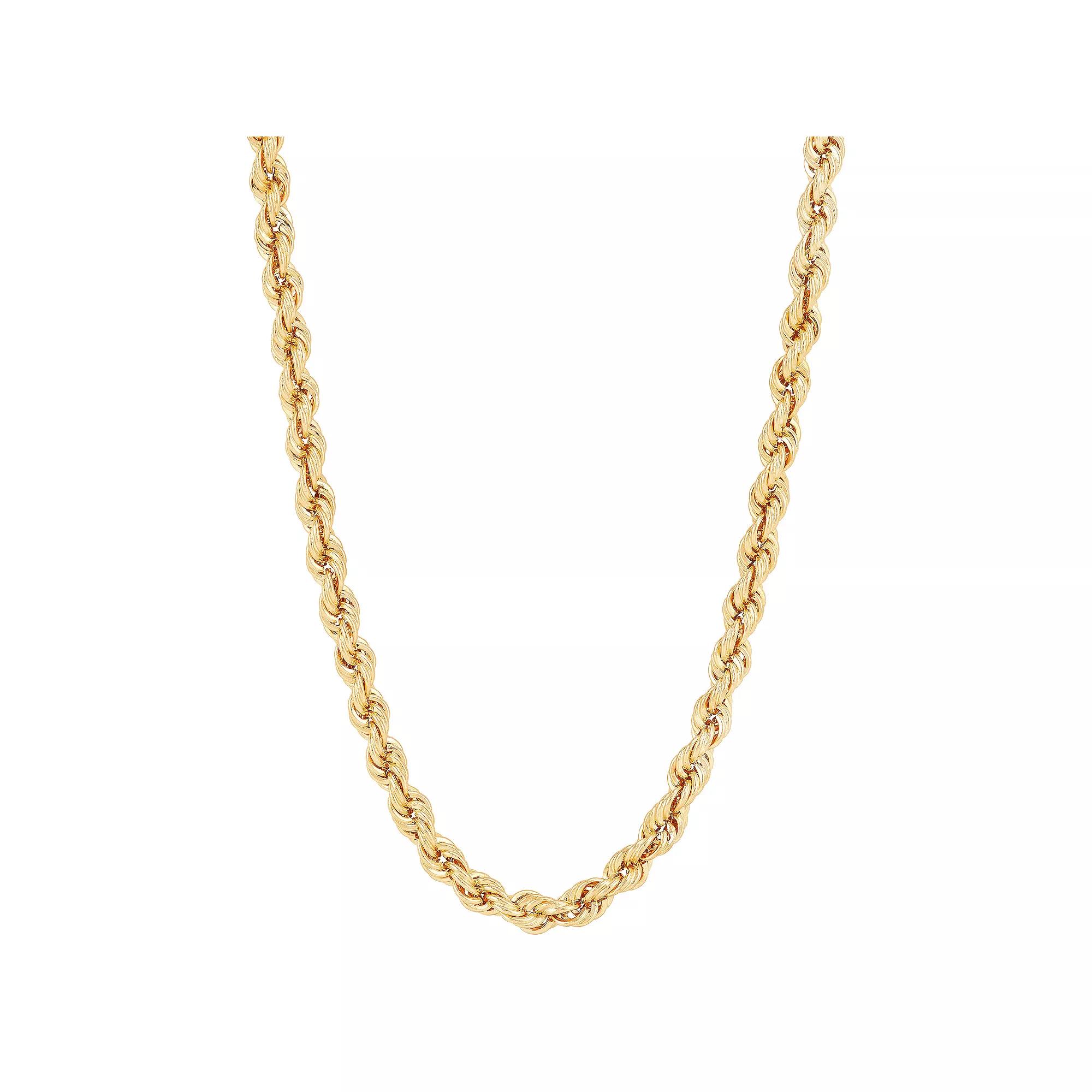 Everlasting Gold 10k Gold 4.9 mm Rope Chain Necklace, Women's, Size: 22" Product Image