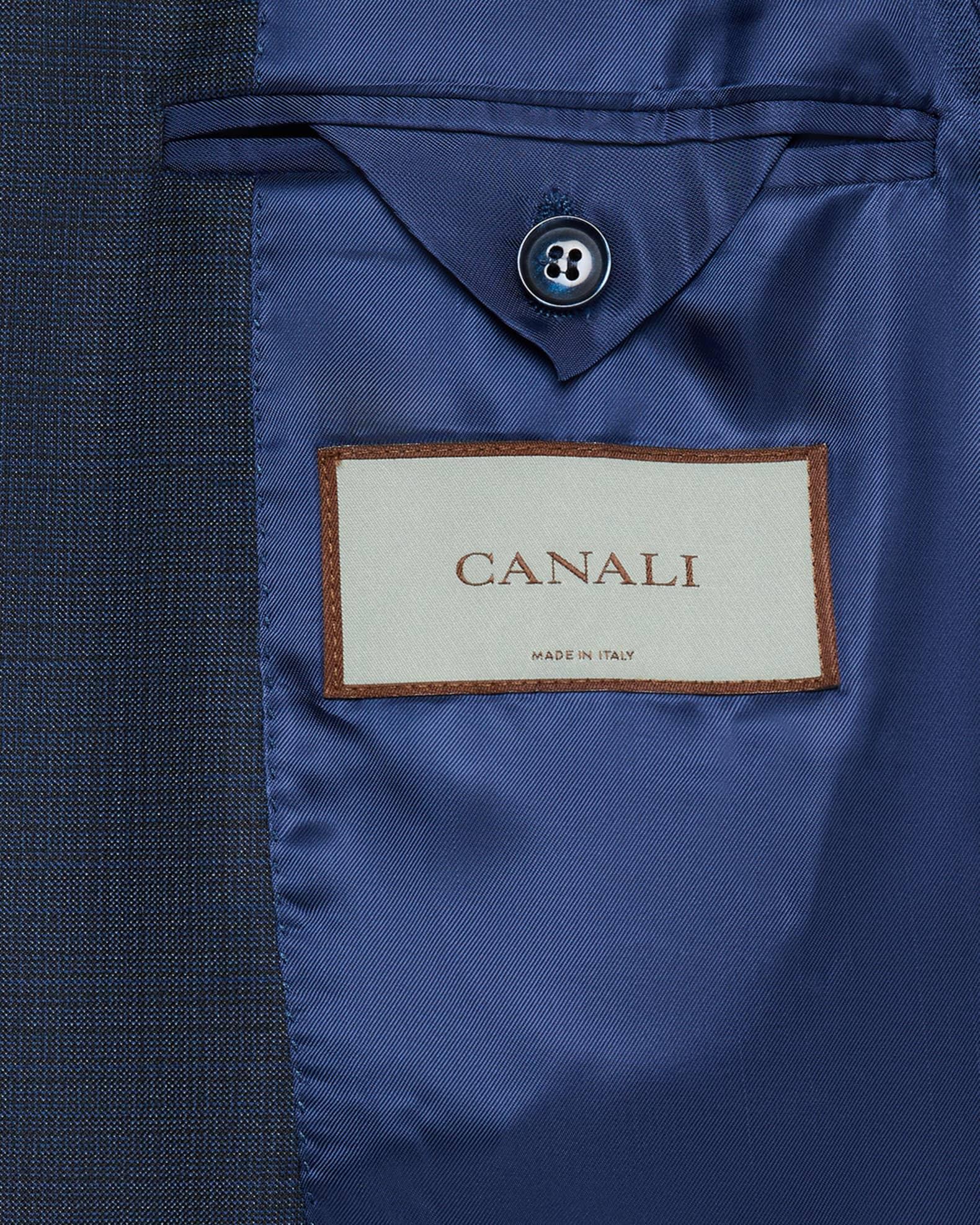 Men's Denim Effect Wool Peak Lapel Suit Product Image