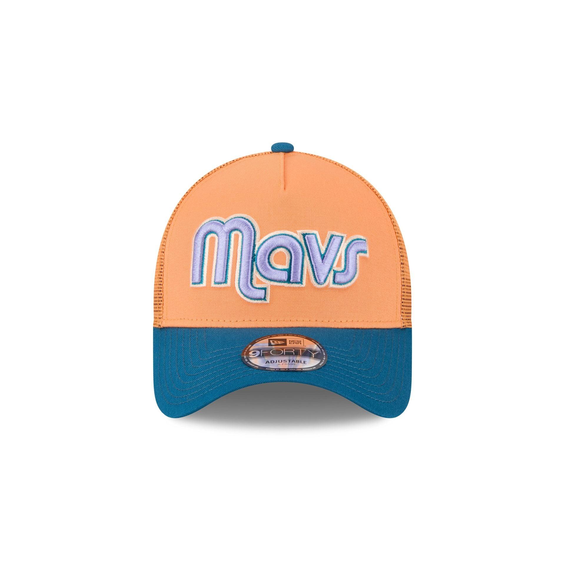 Dallas Mavericks Orange Glaze 9FORTY A-Frame Trucker Hat Male Product Image