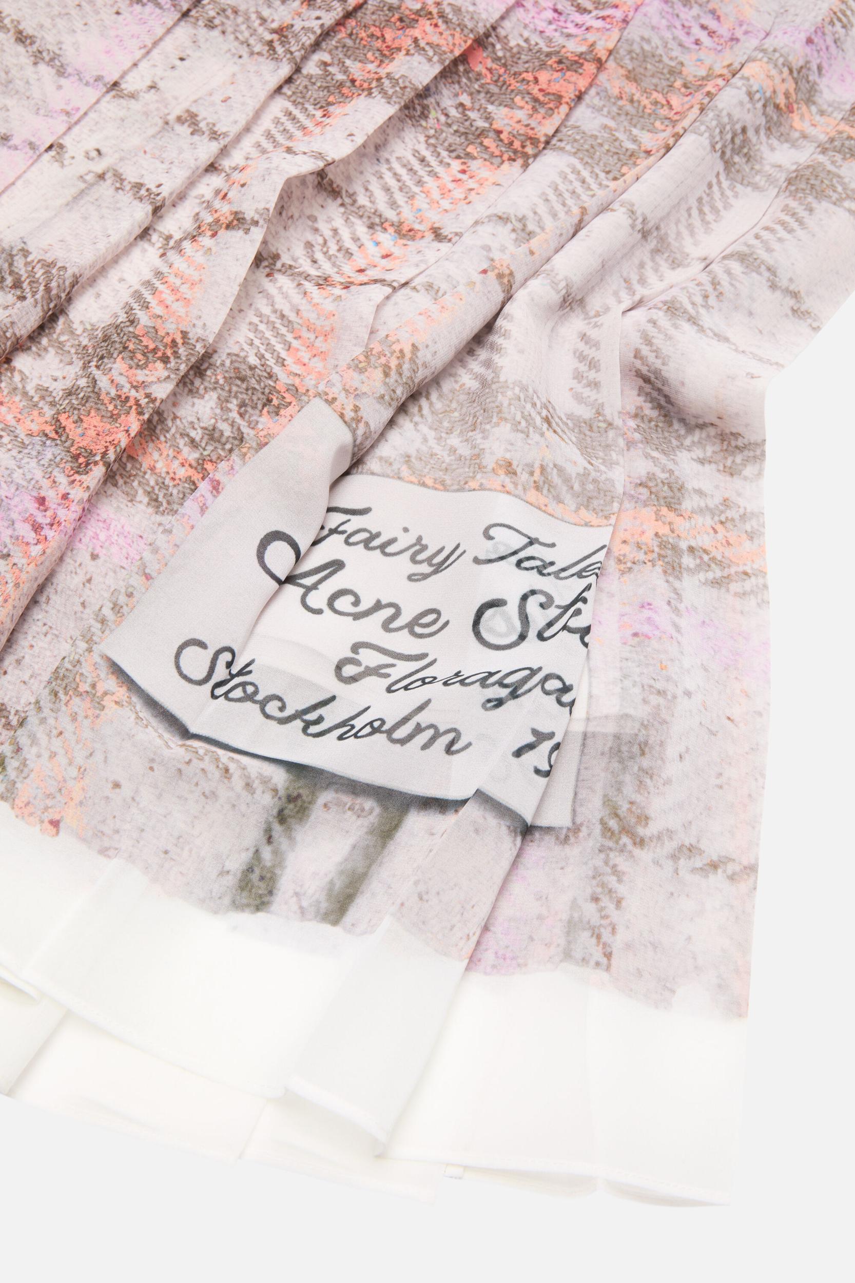 Pleated print skirt Product Image