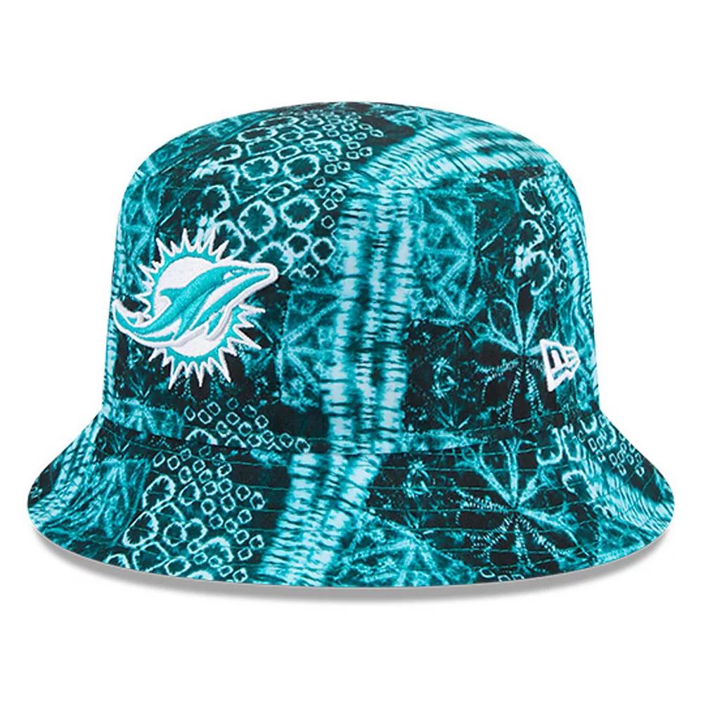 Men's New Era Aqua Miami Dolphins Shibori Bucket Hat, Size: Small/Medium, Turquoise A Product Image