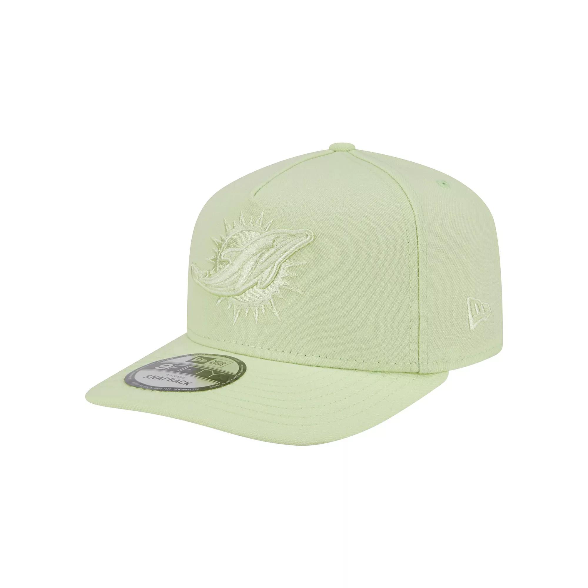 Men's New Era Light Green Miami Dolphins Color Pack 9FIFTY Snapback Hat, Lt Gre Product Image