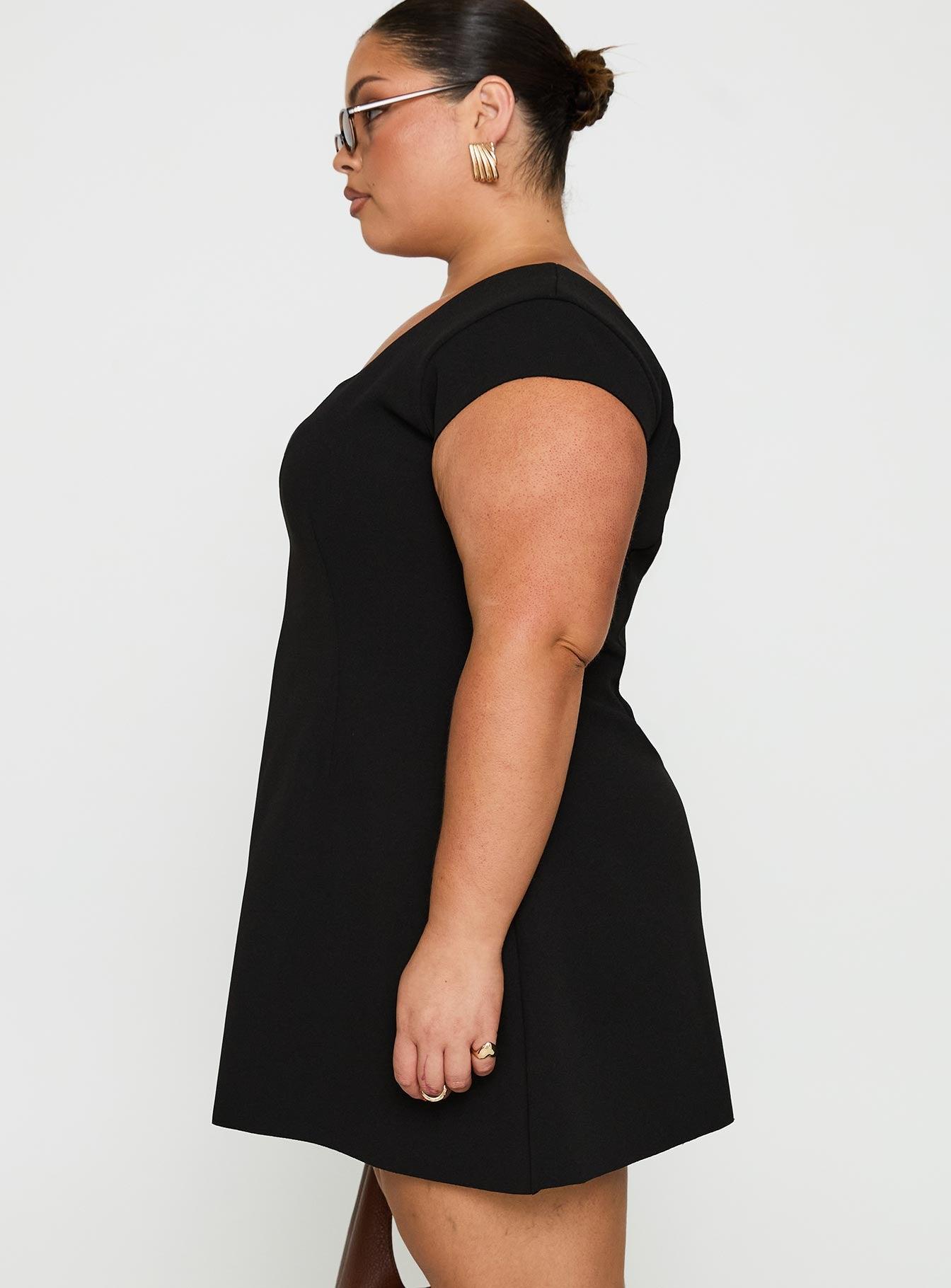 Sylvette Mini Dress Black Curve Product Image