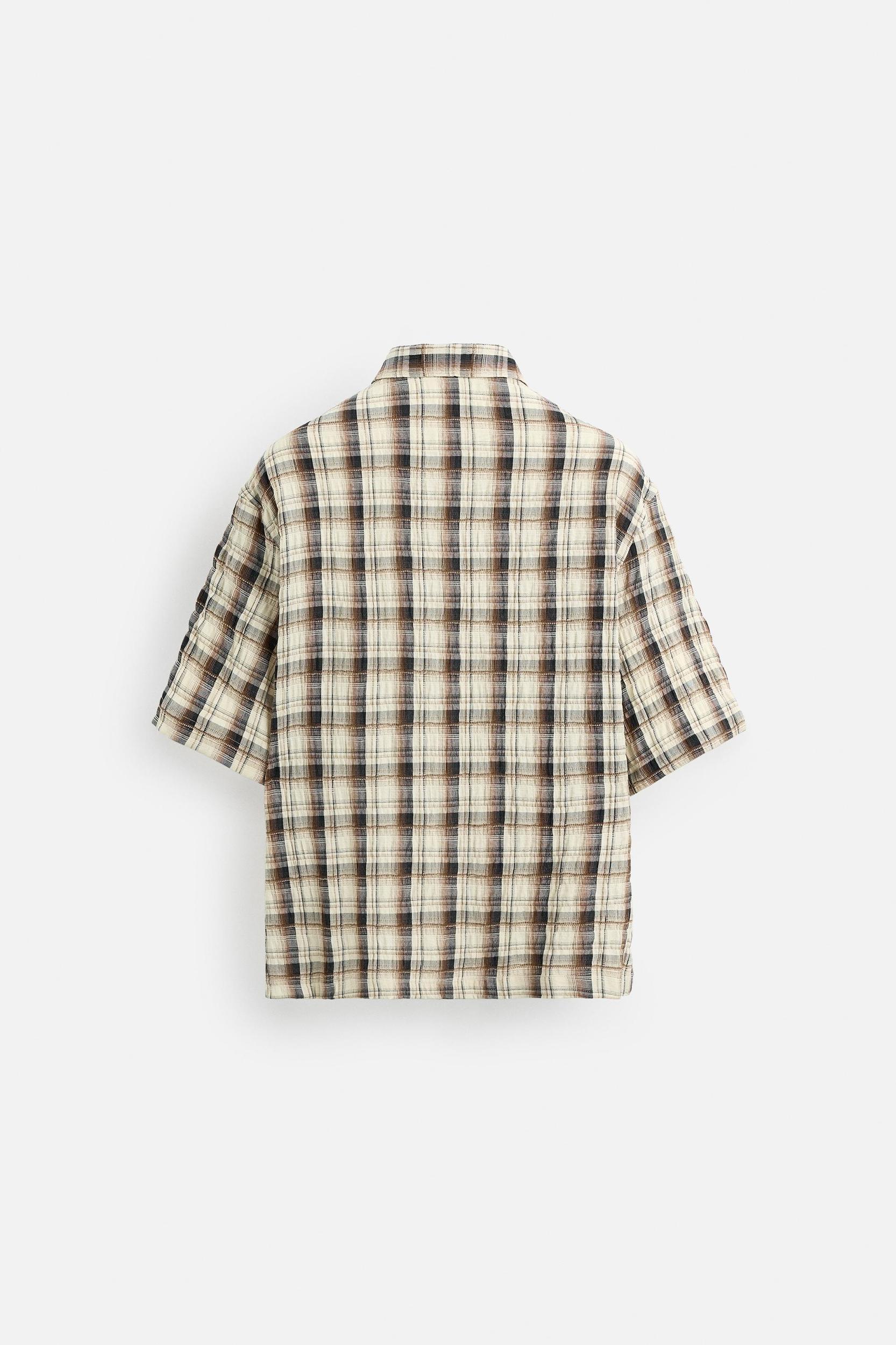 TEXTURED PLAID SHIRT Product Image