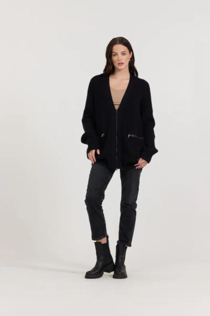Zip Front Utility Cardigan Product Image