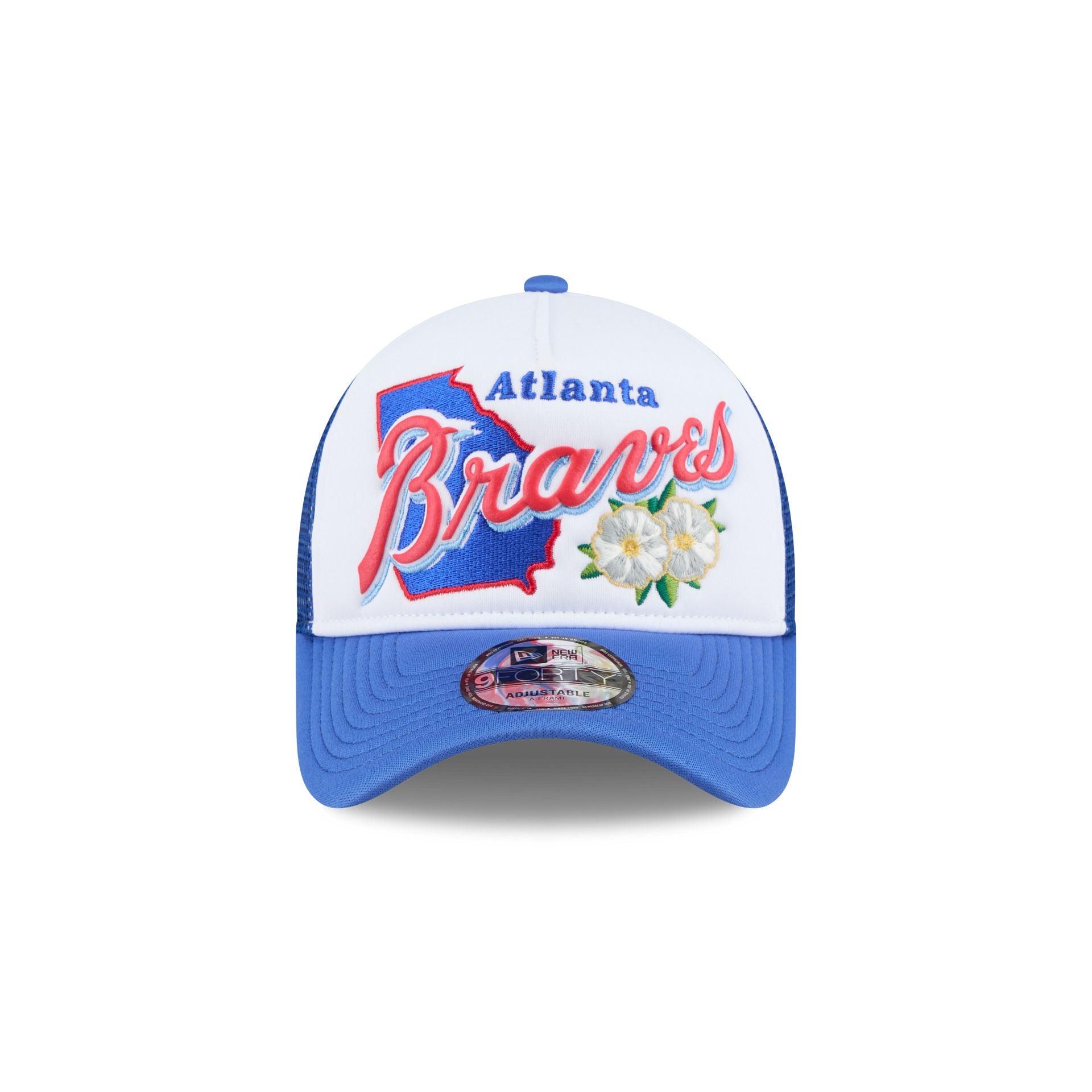 Atlanta Braves State Flower 9FORTY A-Frame Trucker Hat Male Product Image