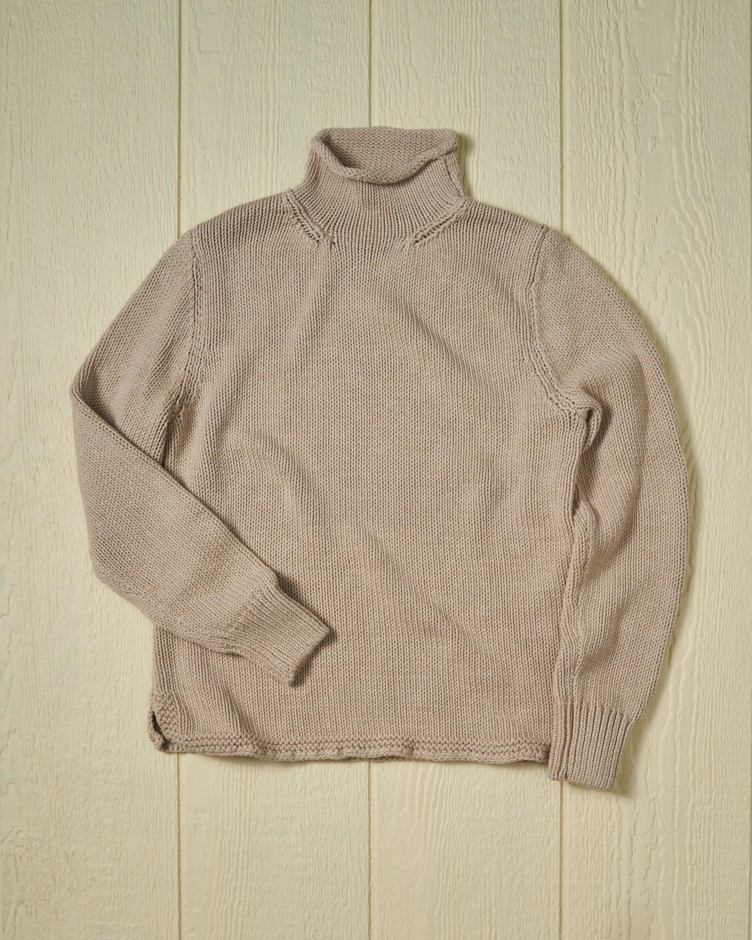 Women's Fisherman's Sweater in Oatmeal Product Image