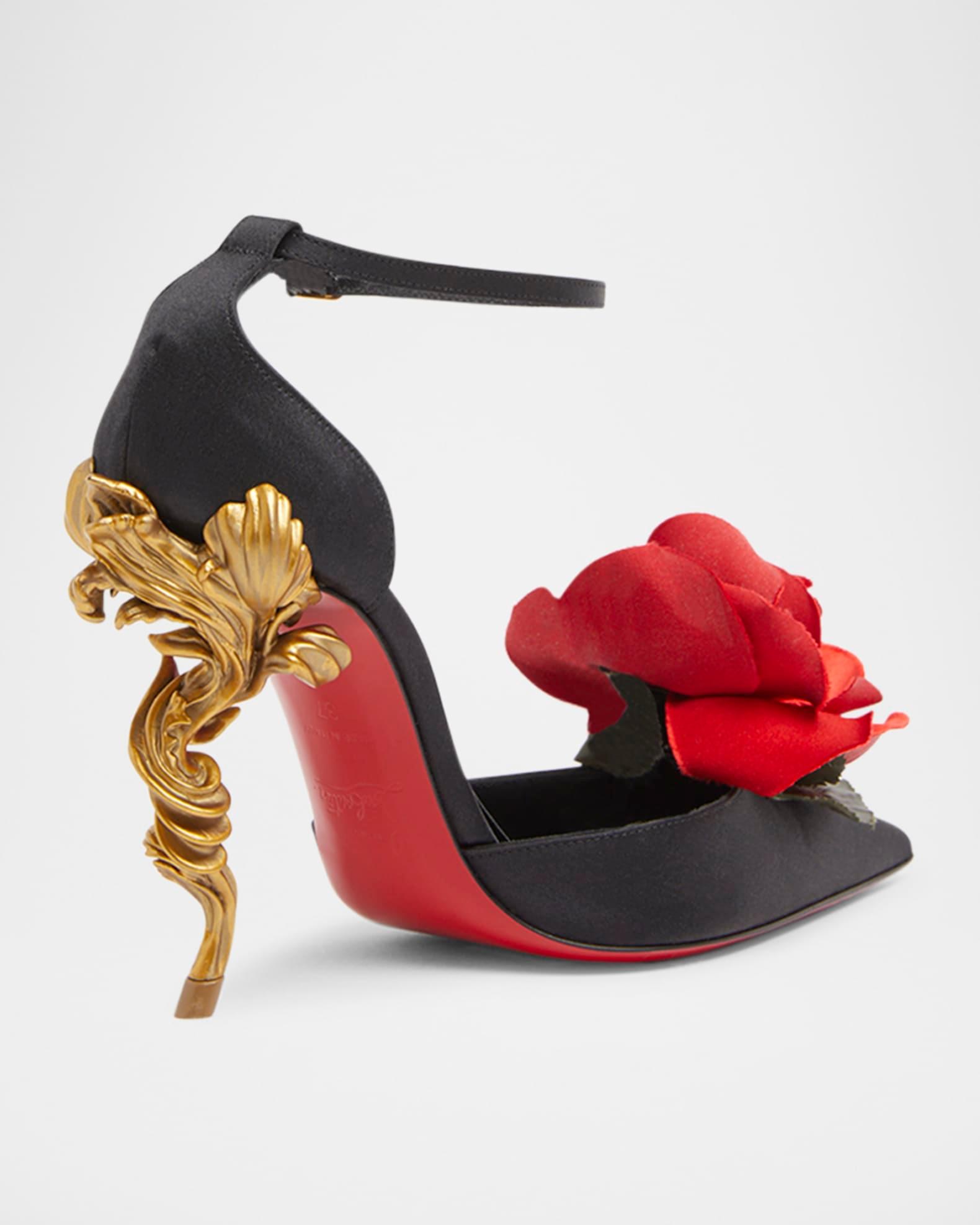Bellarose Silk Red Sole Ankle-Strap Pumps Product Image