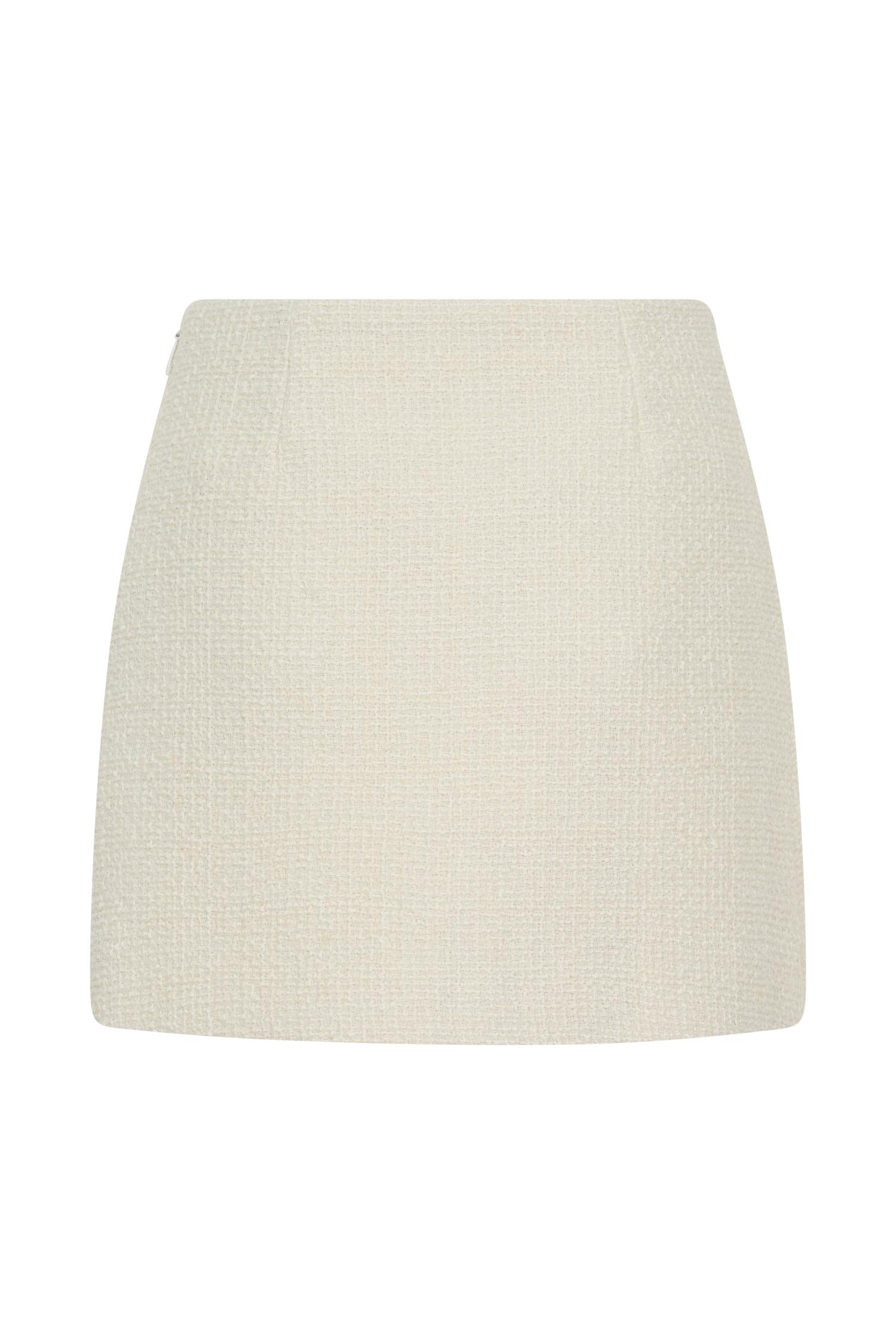 Camilla Boucle Mini Skirt - Ivory Product Image