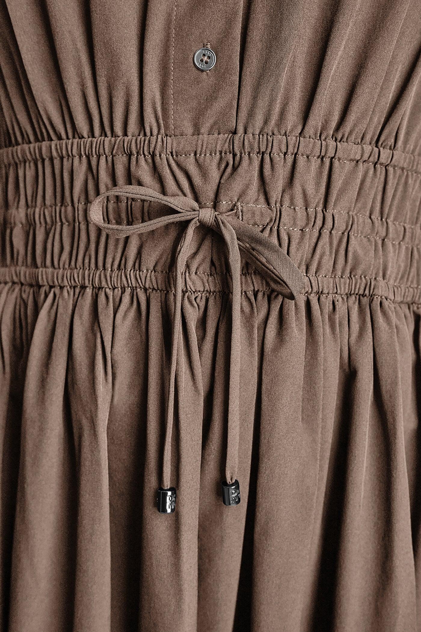 SMOCKED-WAIST COMMUTER DRESS Product Image