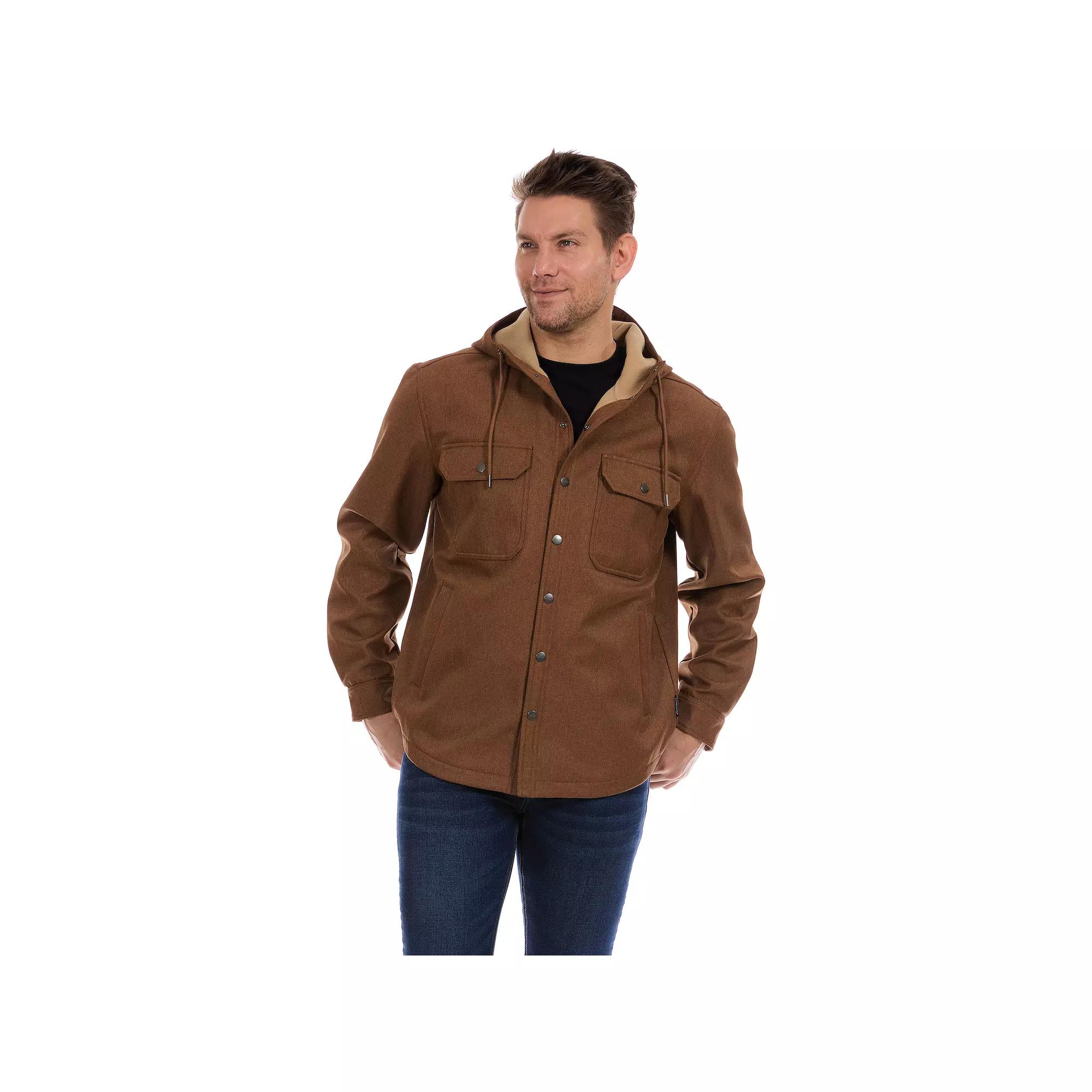 Men's Bass Creek Outfitters® Twill Softshell Bonded with Fleece Hooded Jacket,  Product Image