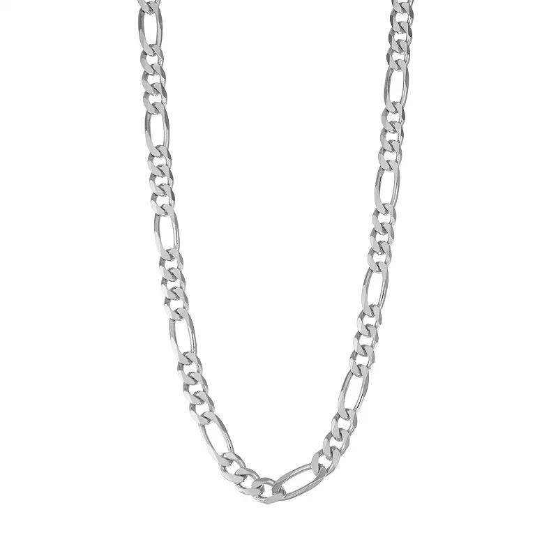 Jordan Blue Mens Sterling Silver Figaro Chain Necklace Gold Tone Product Image