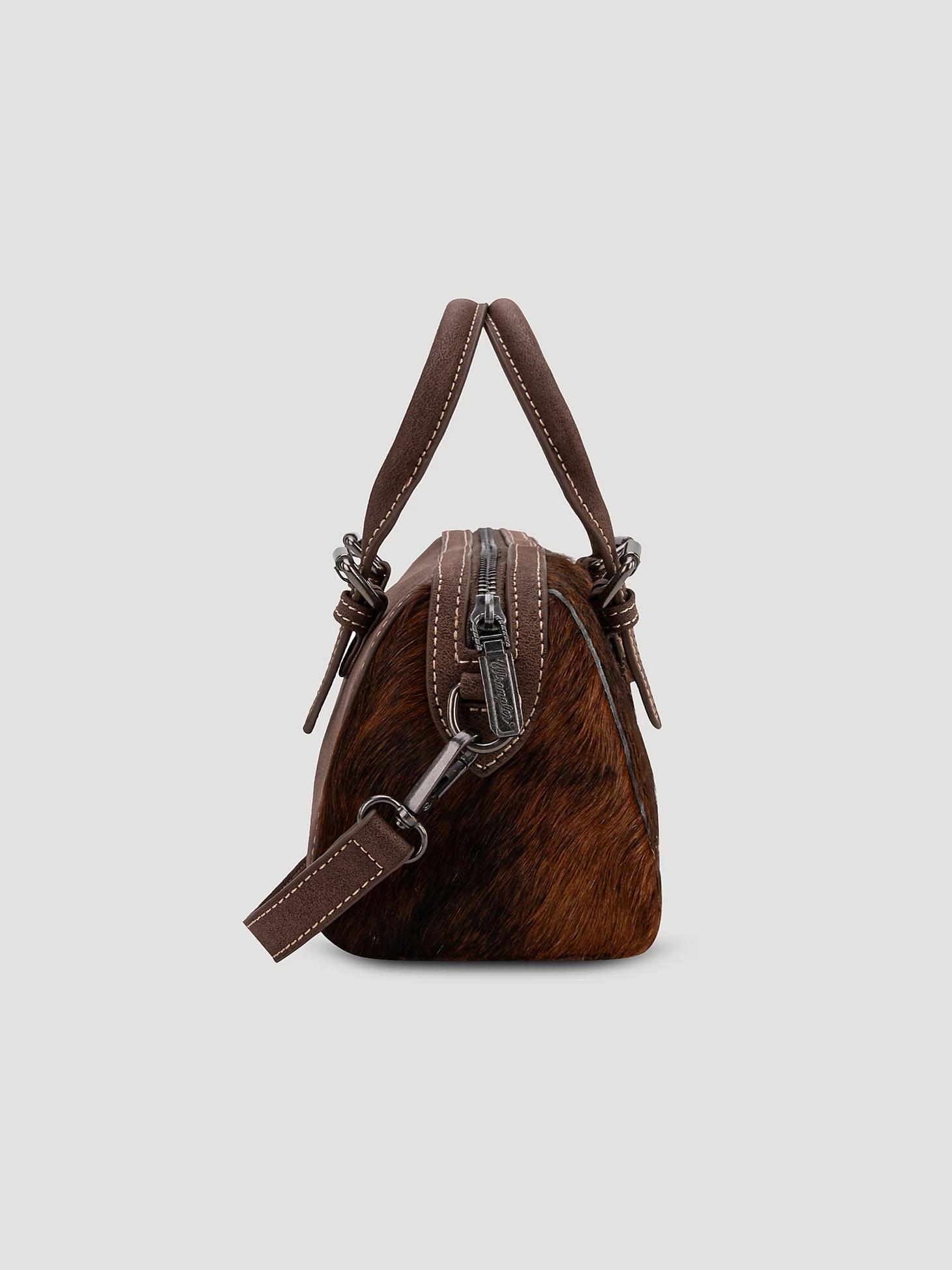 Genuine Hair-On Cowhide Barrel Bag | Women's ACCESSORIES | Wrangler® Product Image