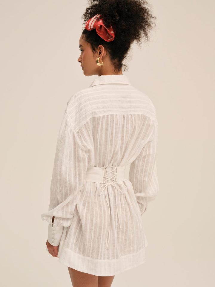 Charlie Mini Dress — White Product Image