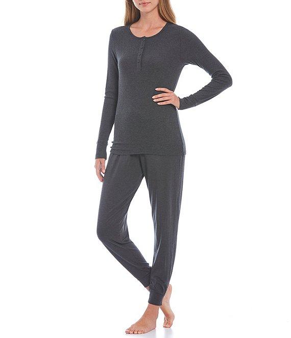 Tommy John Solid Long Sleeve Henley Neck Coordinating Lounge Top Product Image