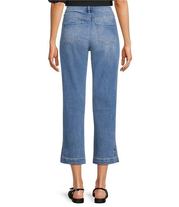 Code Bleu Petite Size Chelsea High Rise Straight Capri Jeans Product Image