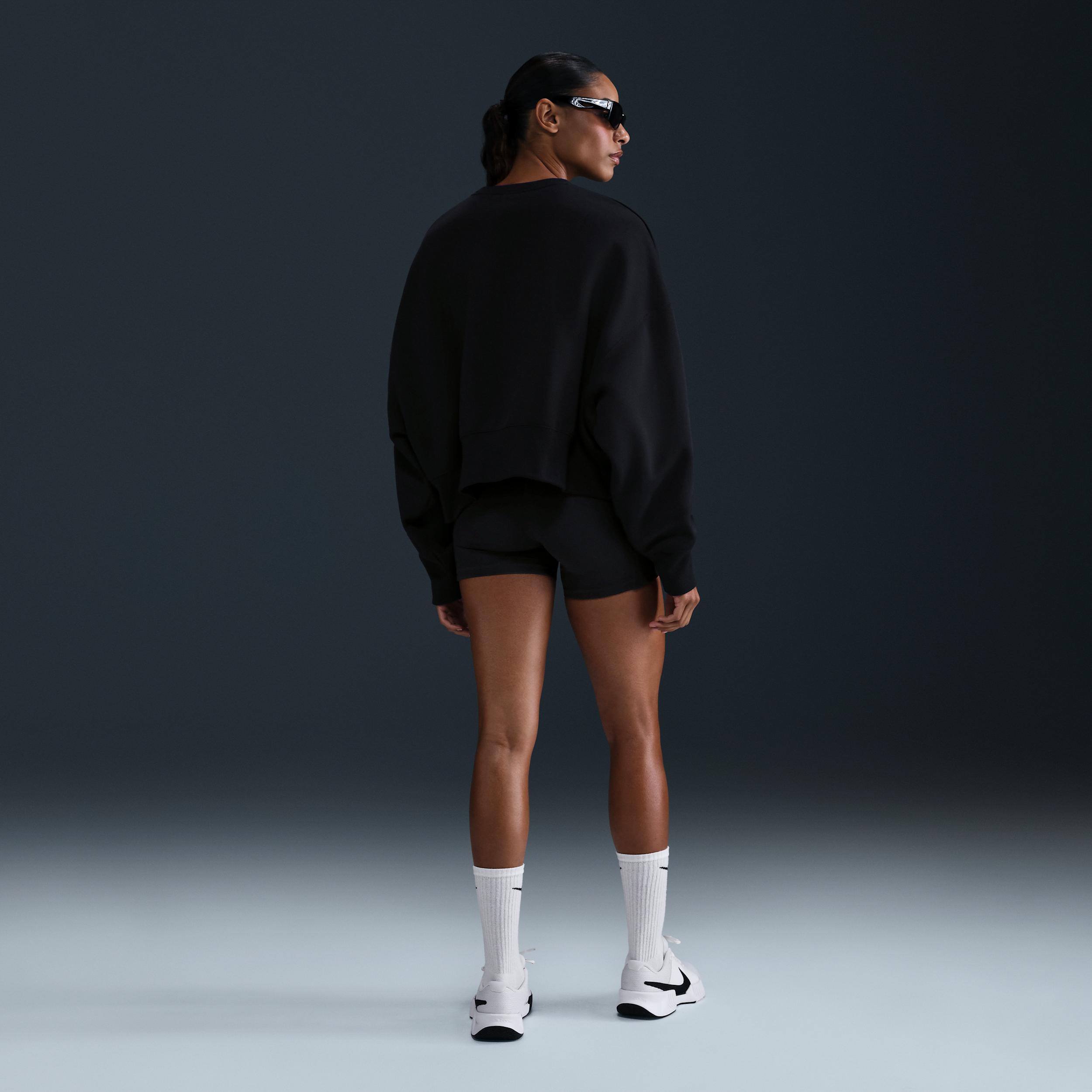 Nike Womens Court Phoenix Fleece Over-Oversized Crew-Neck Tennis Sweatshirt | HQ0351-010 Product Image