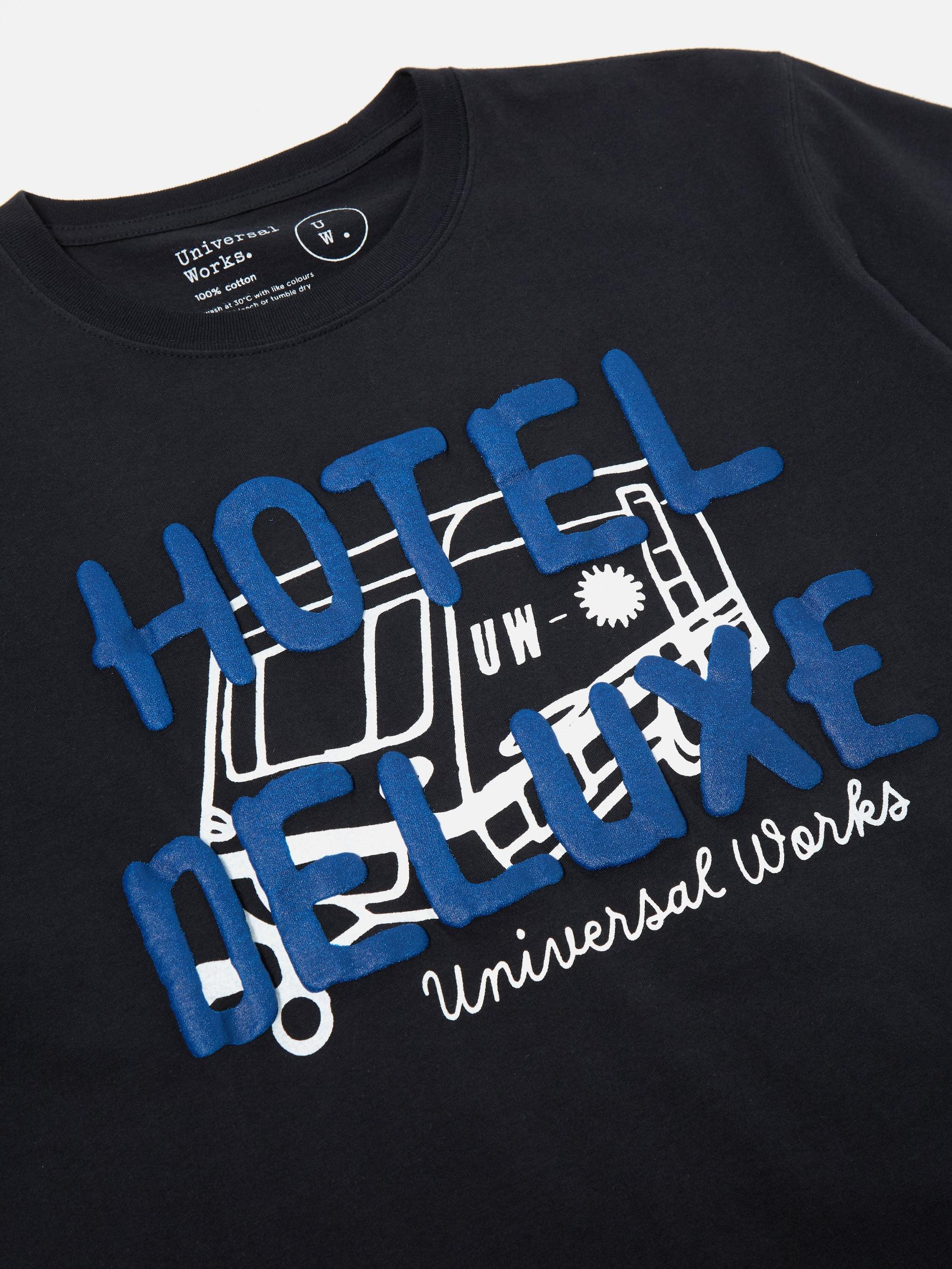 Universal Works Print Tee in 'Hotel Deluxe' Single Jersey Product Image