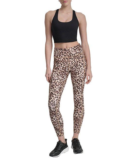 DKNY by Donna Karan Sport Cheetah Print Elevate Interlock High Waist 7/8 Printed Fitness Leggings Product Image