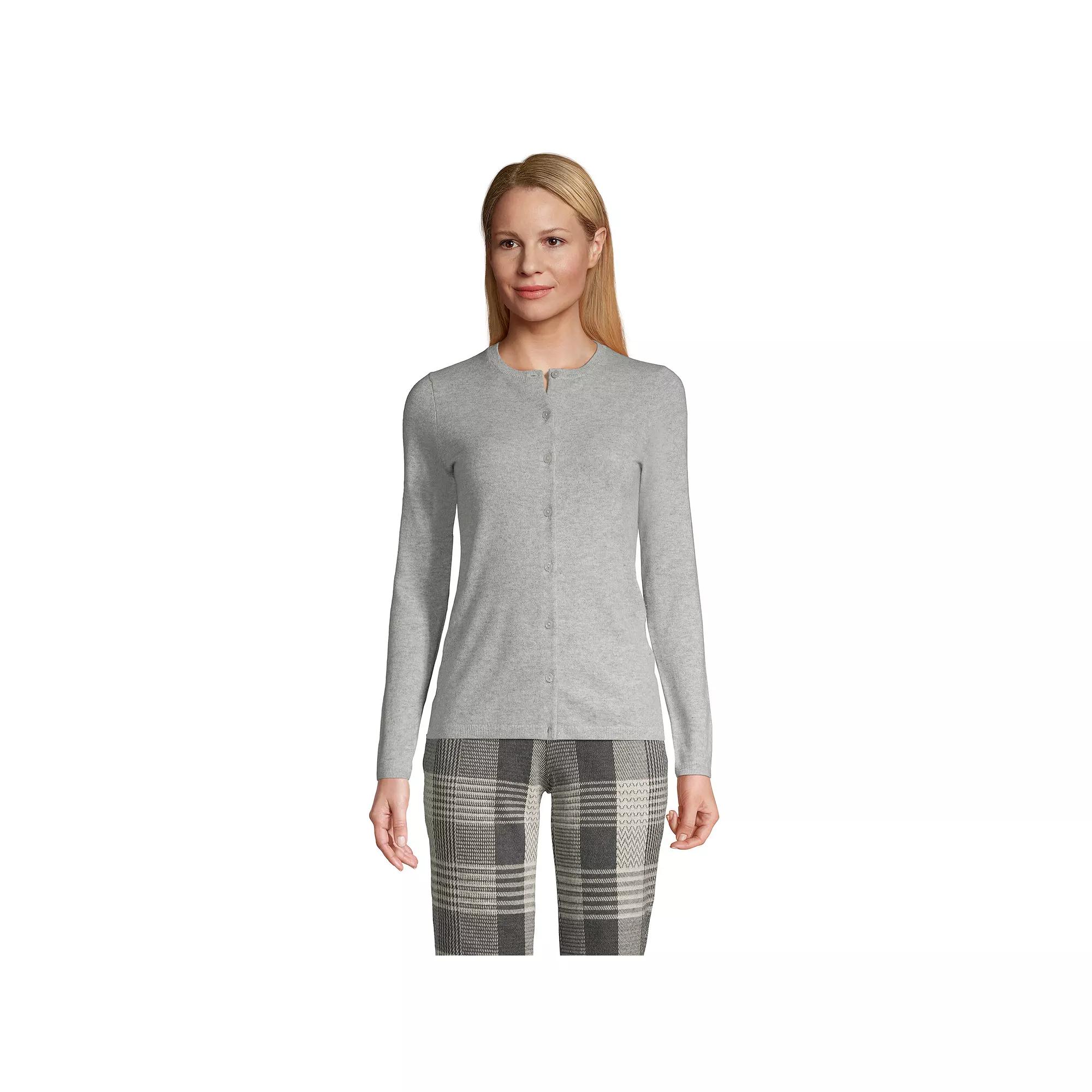 Women's Lands' End Classic Cashmere Cardigan Sweater,  Product Image