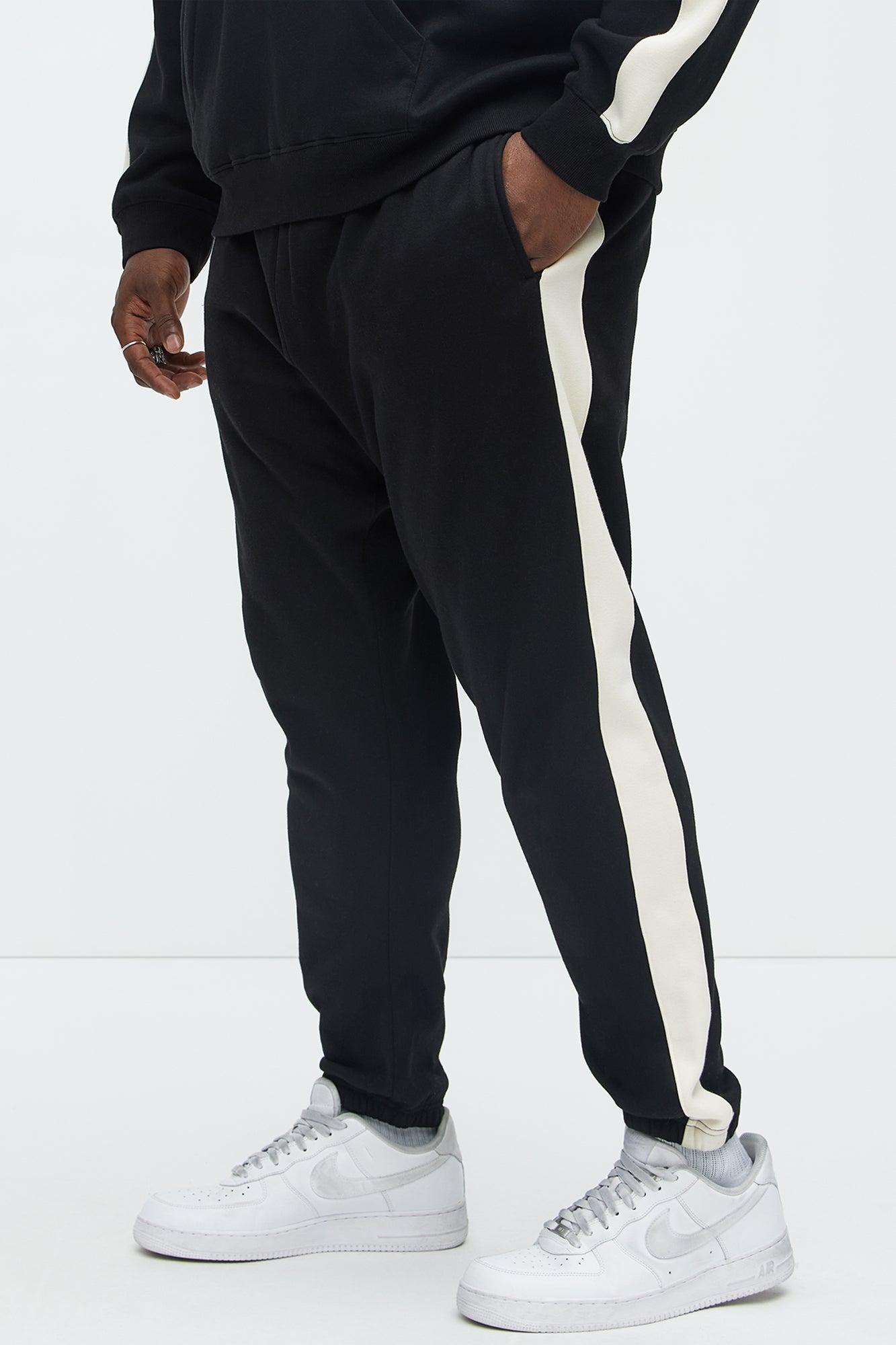Tyson Heavyweight Striped Jogger - Black Product Image