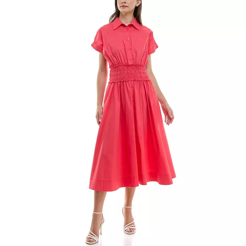 Women's Taylor Dolman Sleeve Smocked Waist Dress,  Product Image