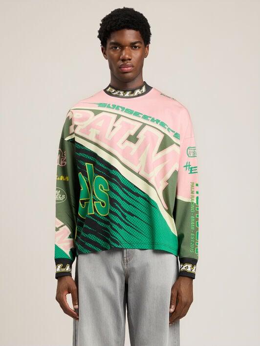Racing Loose Long-Sleeved T-Shirt Product Image