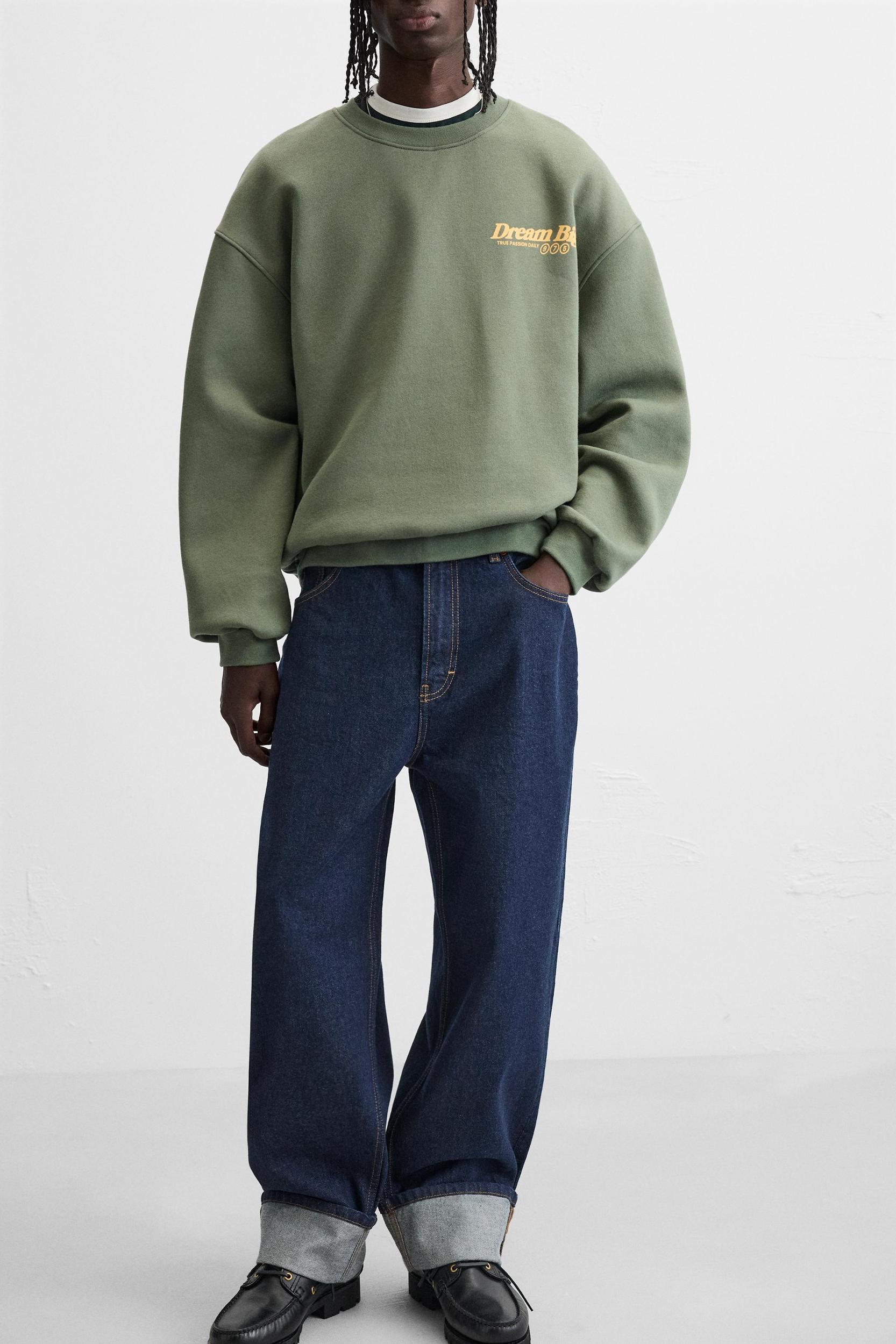 BOXY FIT PRINTED SWEATSHIRT Product Image