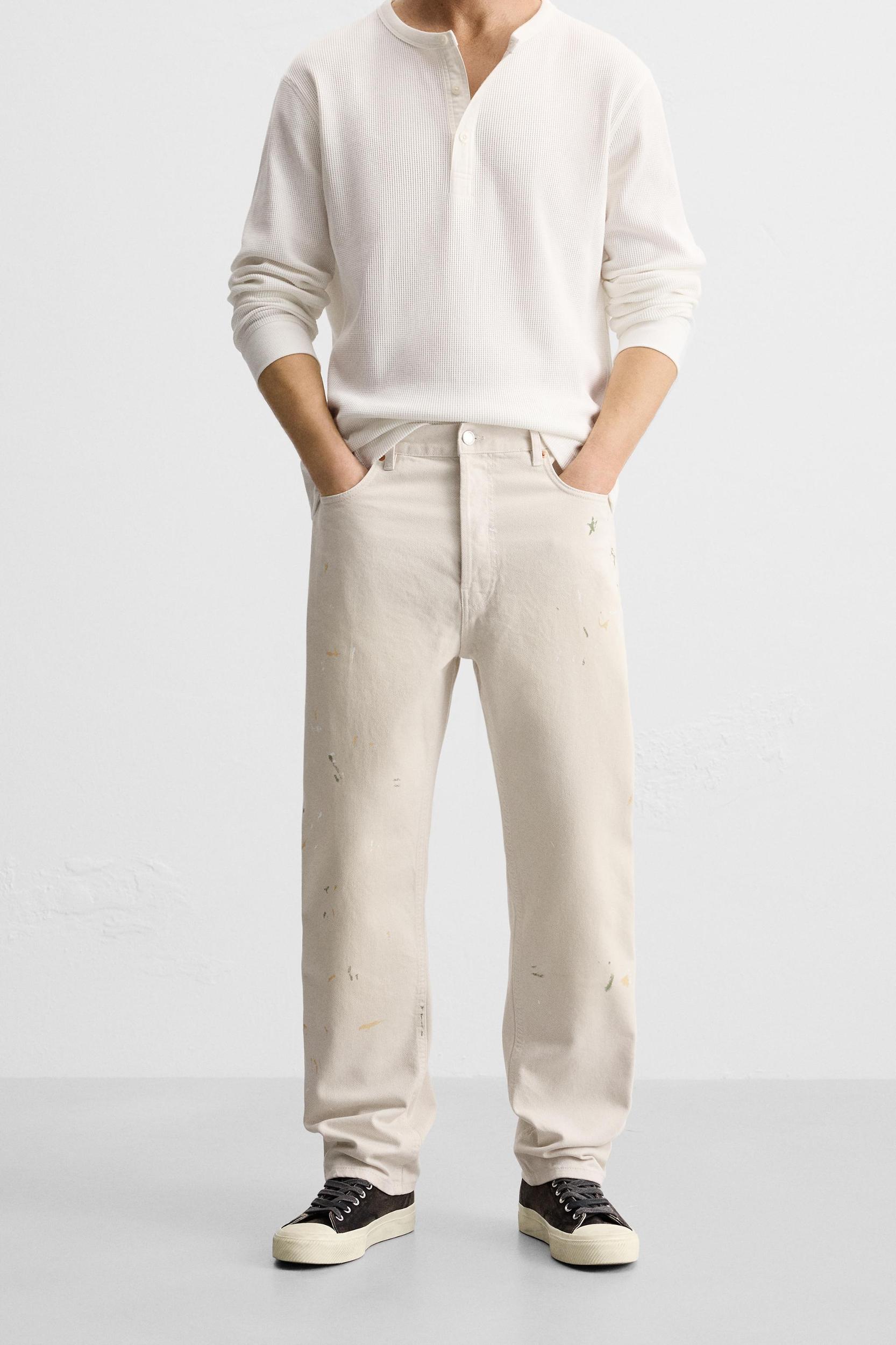 PAINT SPLATTER STRAIGHT FIT JEANS Product Image