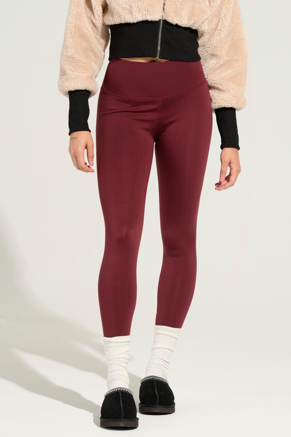 SNUGGLE FLEX FLEECE LEGGING IN RED Product Image